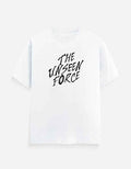 White The Unseen Force Typography T-Shirt