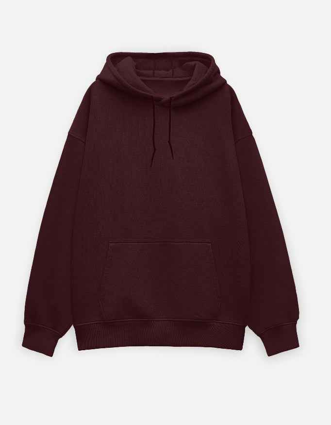 Maroon Born to Race Printed Oversized Hoodie