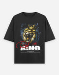 Black Real King Printed Oversized T-Shirt