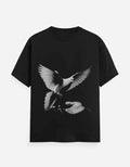 Black Pigeon Printed T-Shirt
