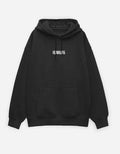 Black Fearless Embroidery Oversized Hoodie