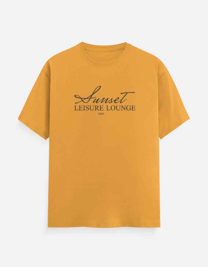 Golden Yellow Sunset Typography T-Shirt