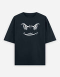Navy Blue Eye Oversized Printed T-Shirt