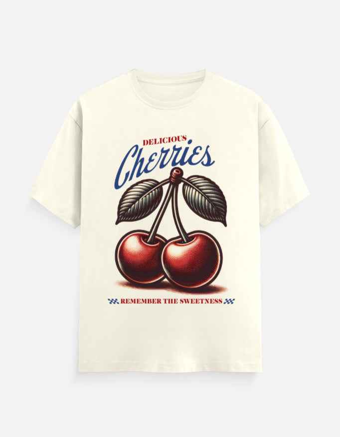 Off White Delicious Cherries Printed T-Shirt