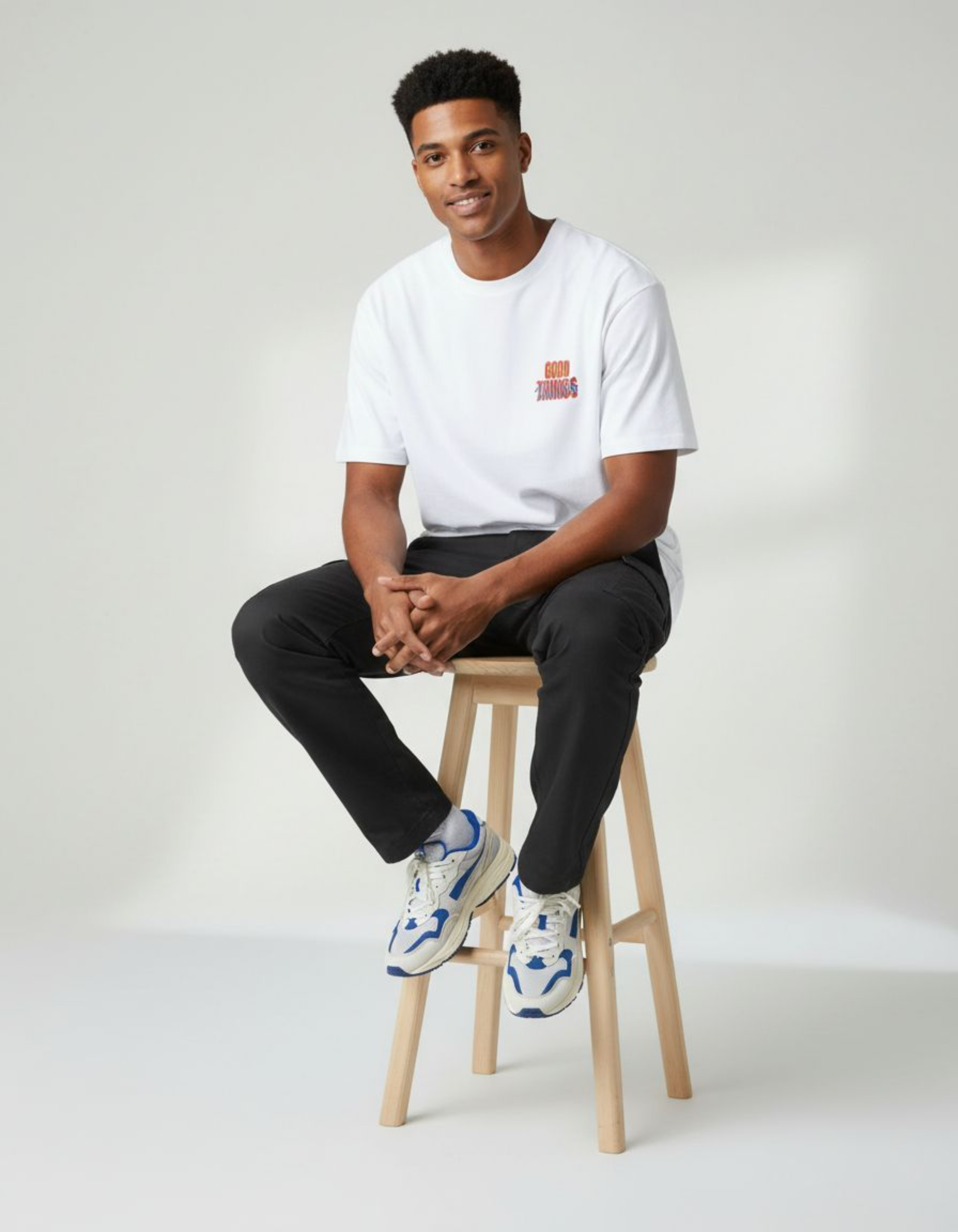 White Good Things Oversized Typography T-Shirt