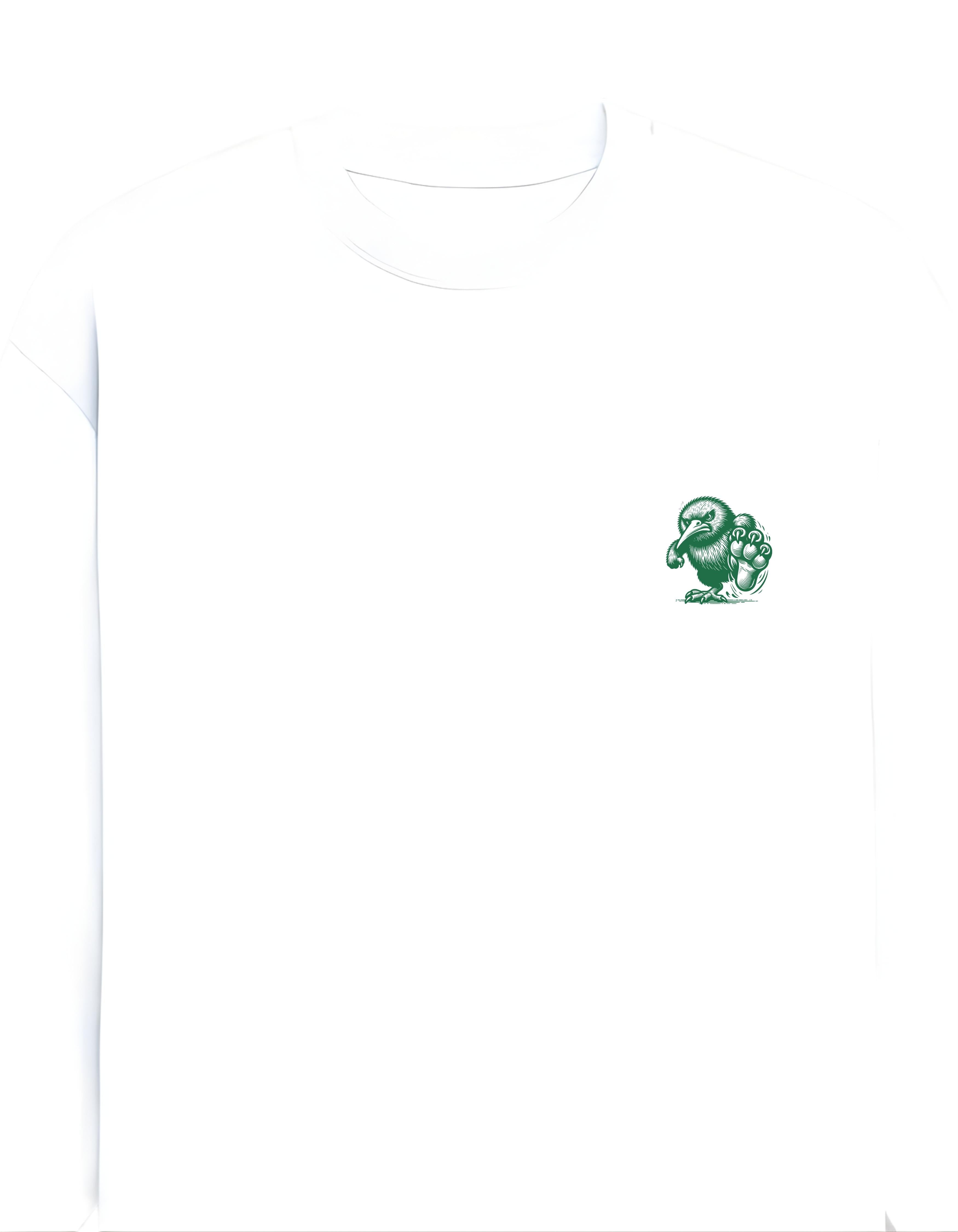 White Kiwi Club Printed Oversized Sweatshirt