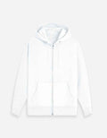 Basic White Zipped Hoodie