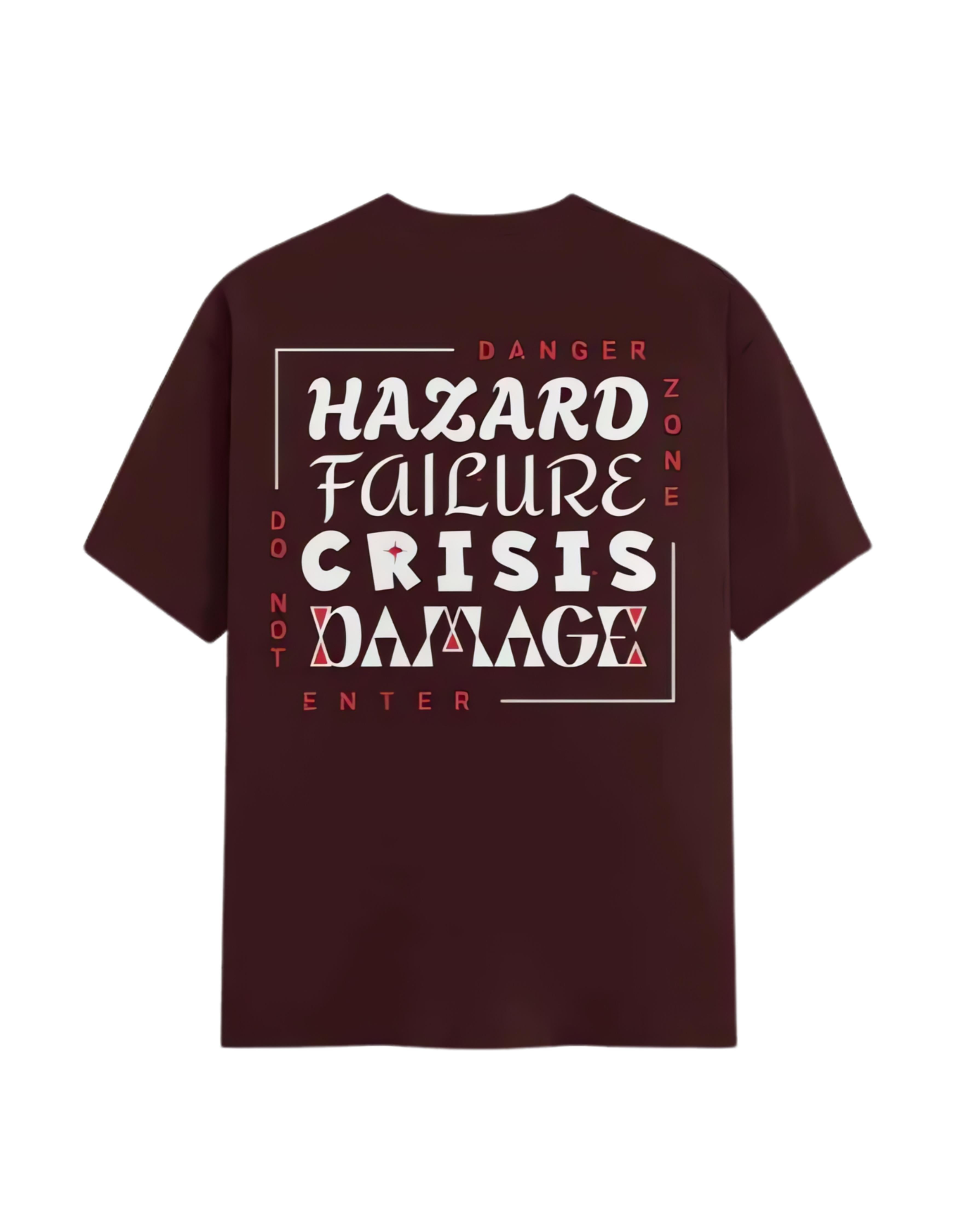 Maroon Danger Zone Typography T-Shirt