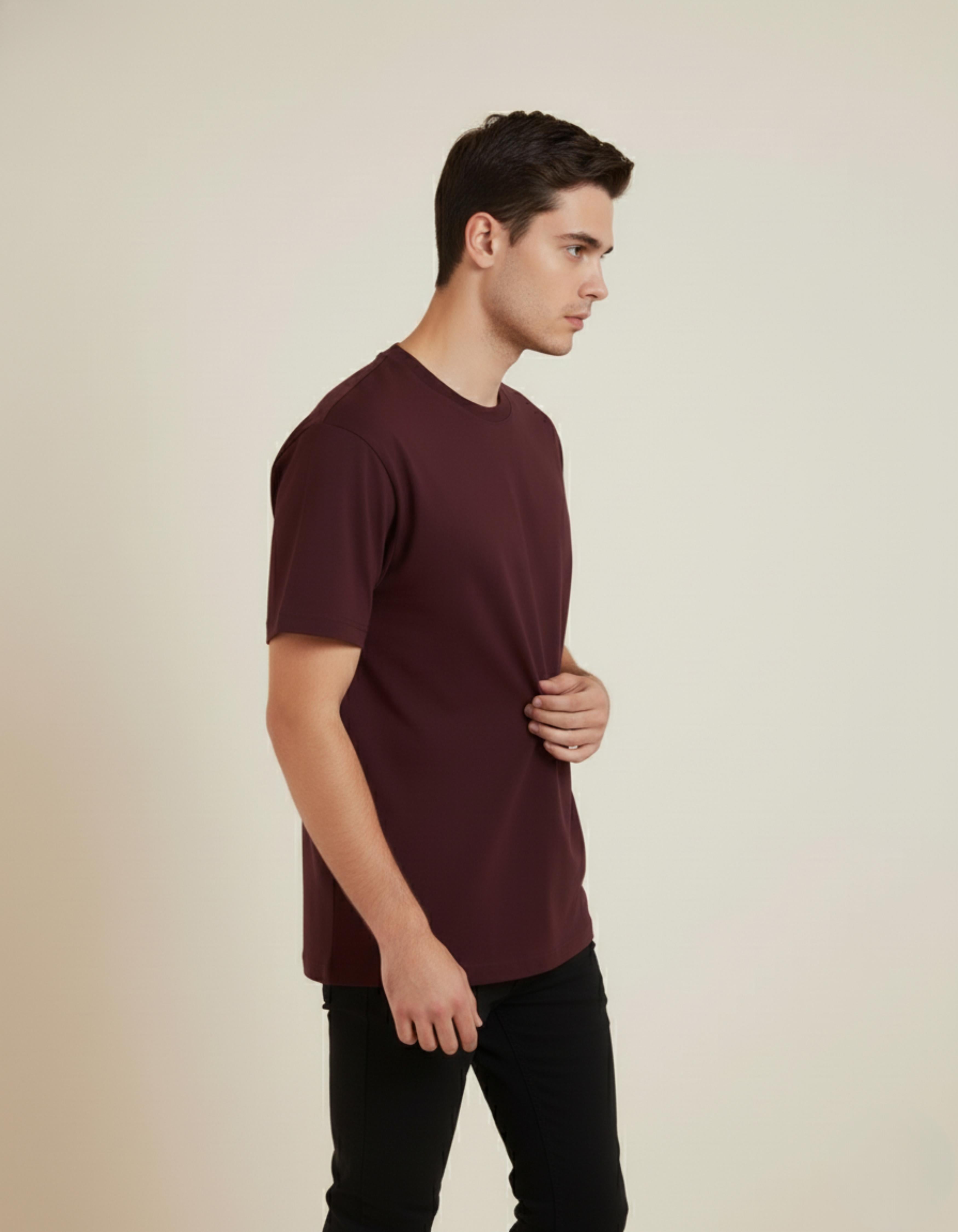 Maroon Danger Zone Typography T-Shirt