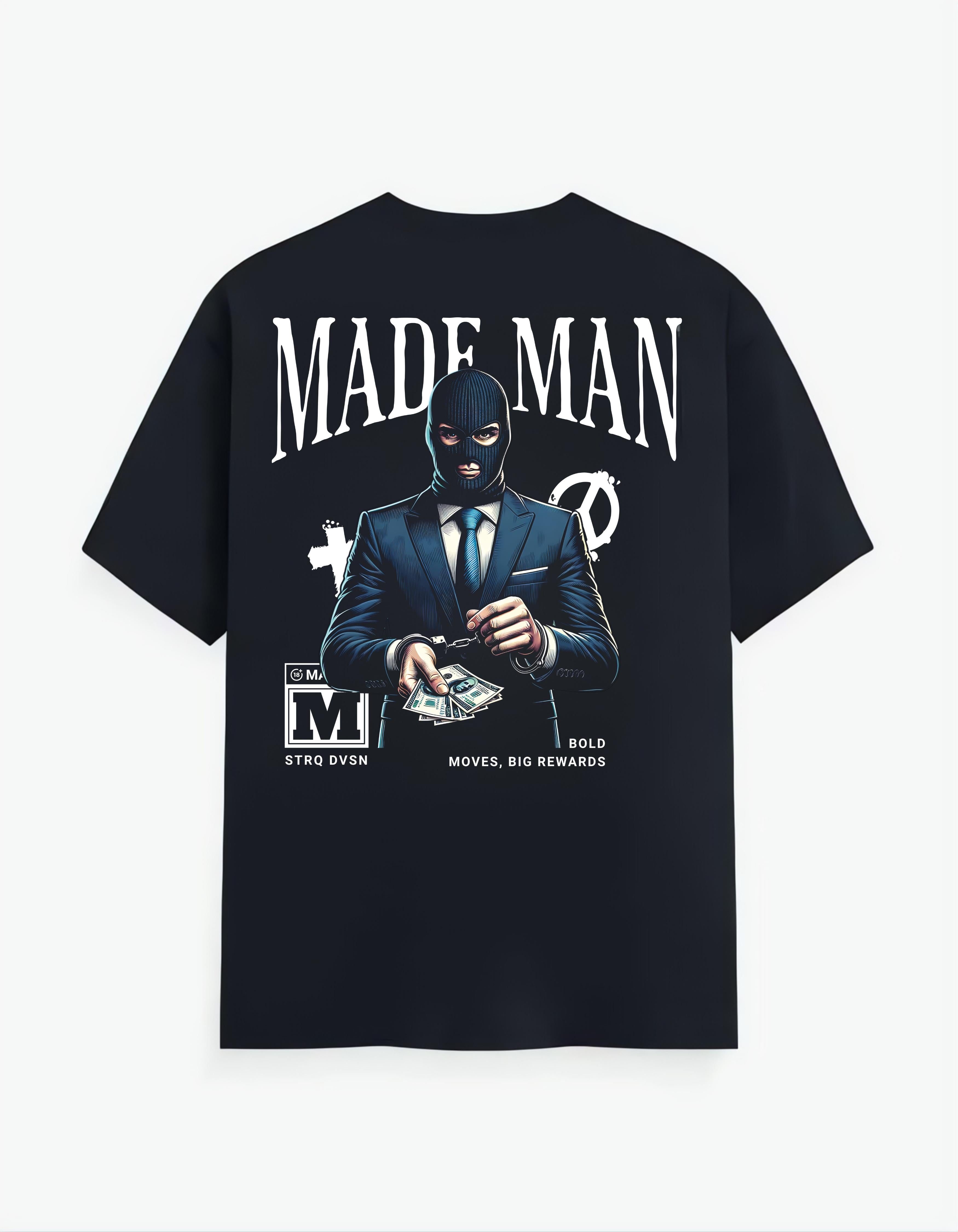 Navy Blue Made Man Printed T-Shirt