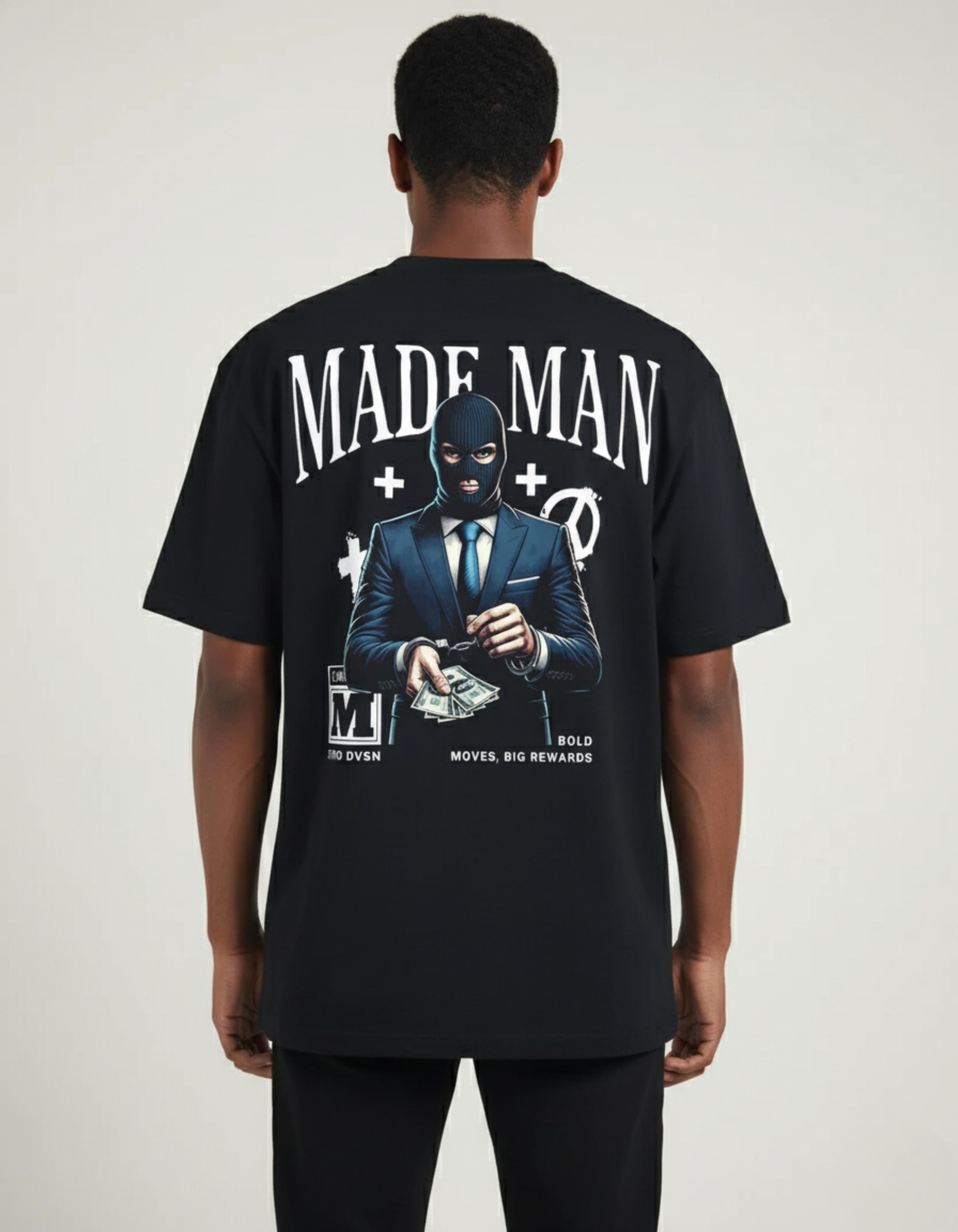 Navy Blue Made Man Printed T-Shirt