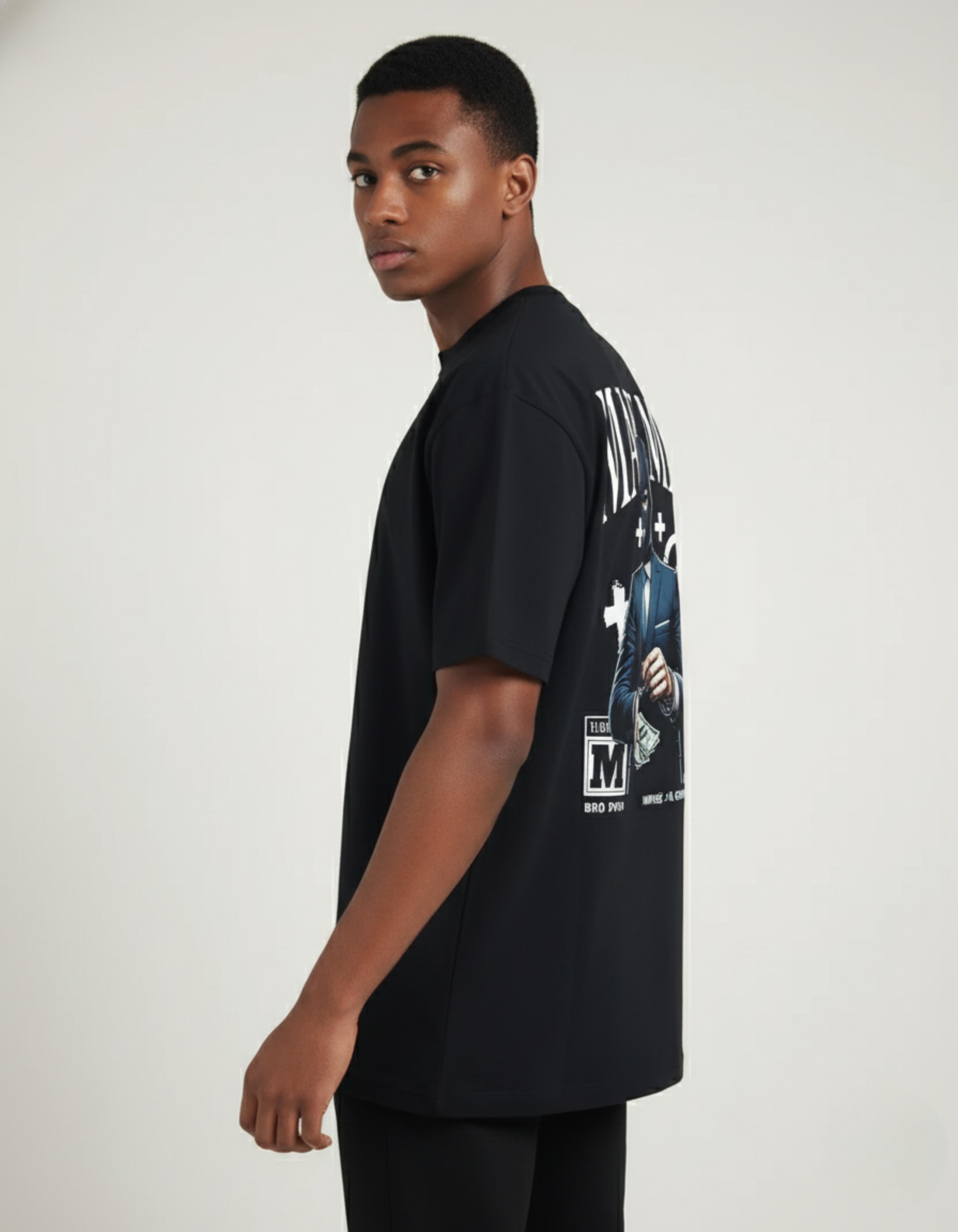 Navy Blue Made Man Printed T-Shirt