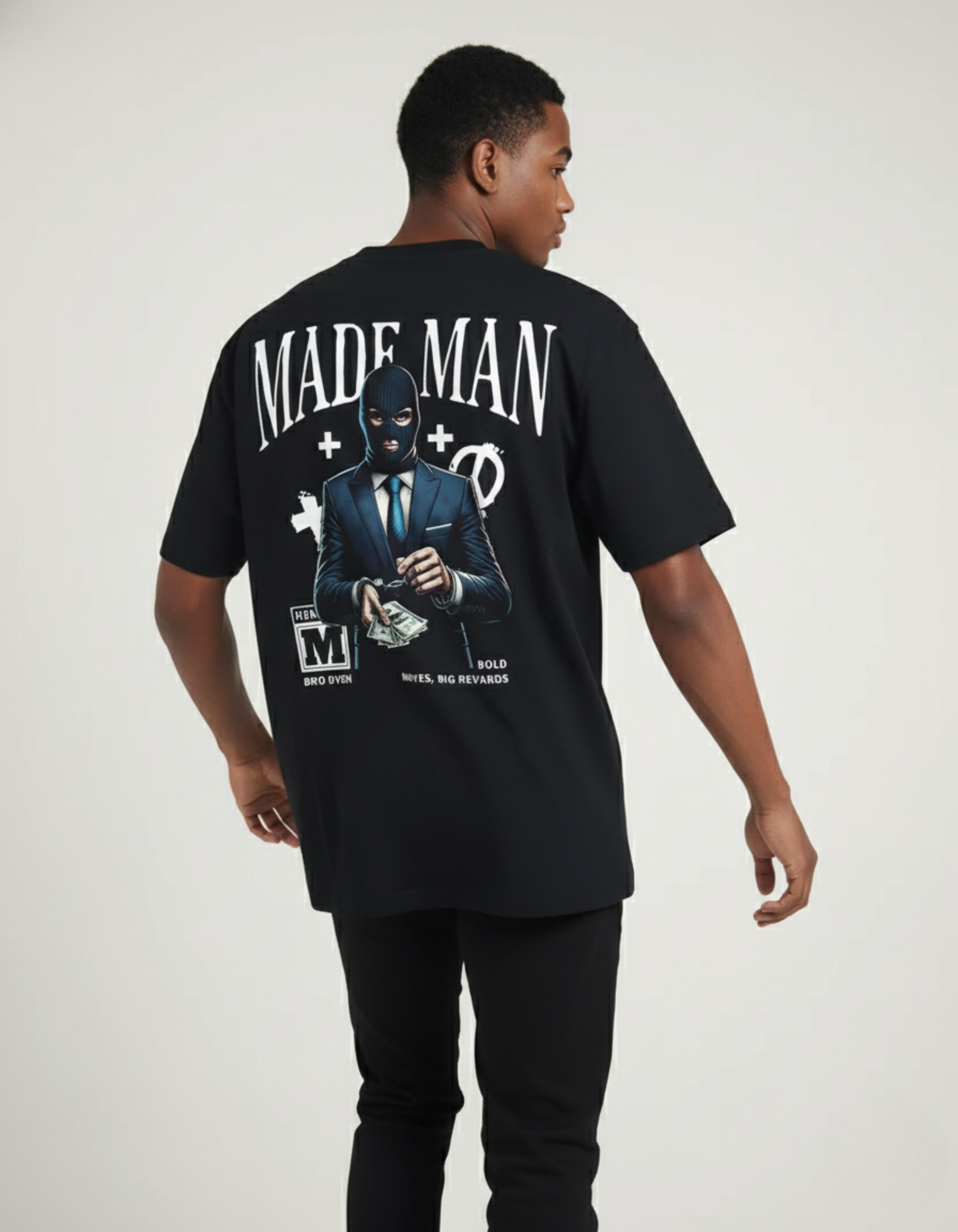 Navy Blue Made Man Printed T-Shirt