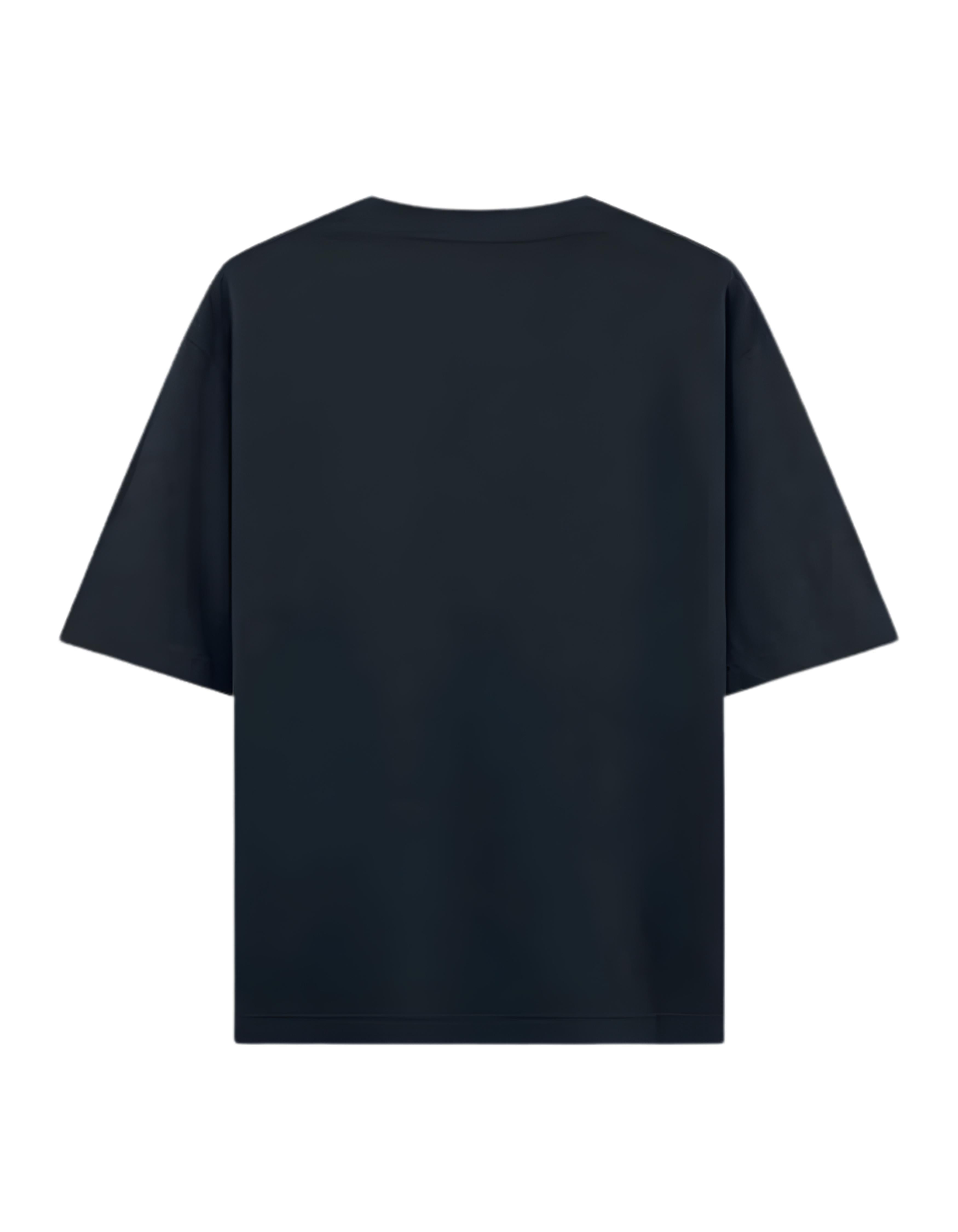 Navy Blue Time is Money Typography Oversized  T-Shirt