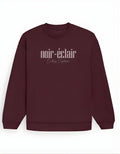 Maroon Noir Éclair Typography Oversized Sweatshirt