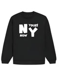 Black Now Yours Typography Oversized Sweatshirt