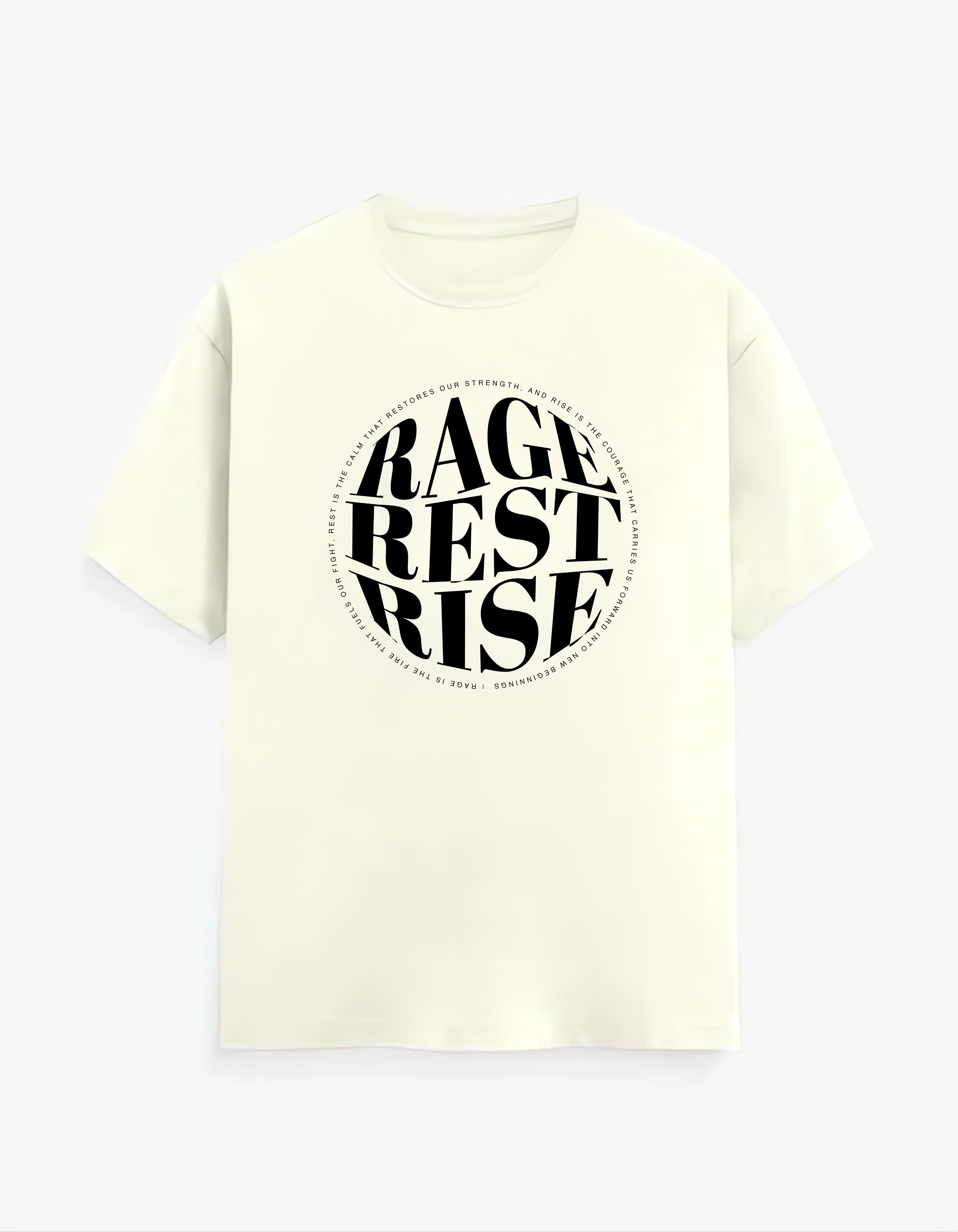 Off White Rage Rest Rise Typography T-Shirt