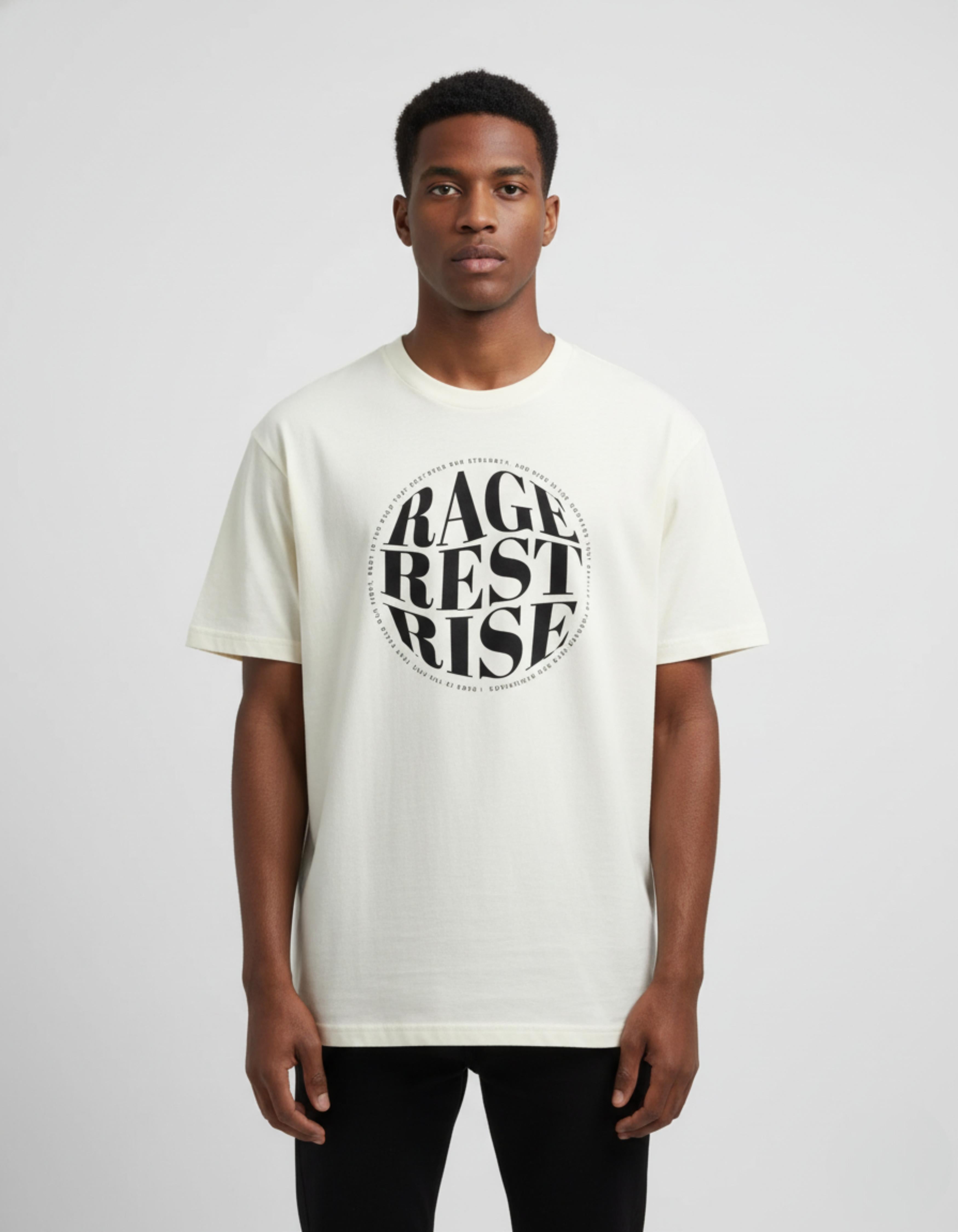Off White Rage Rest Rise Typography T-Shirt