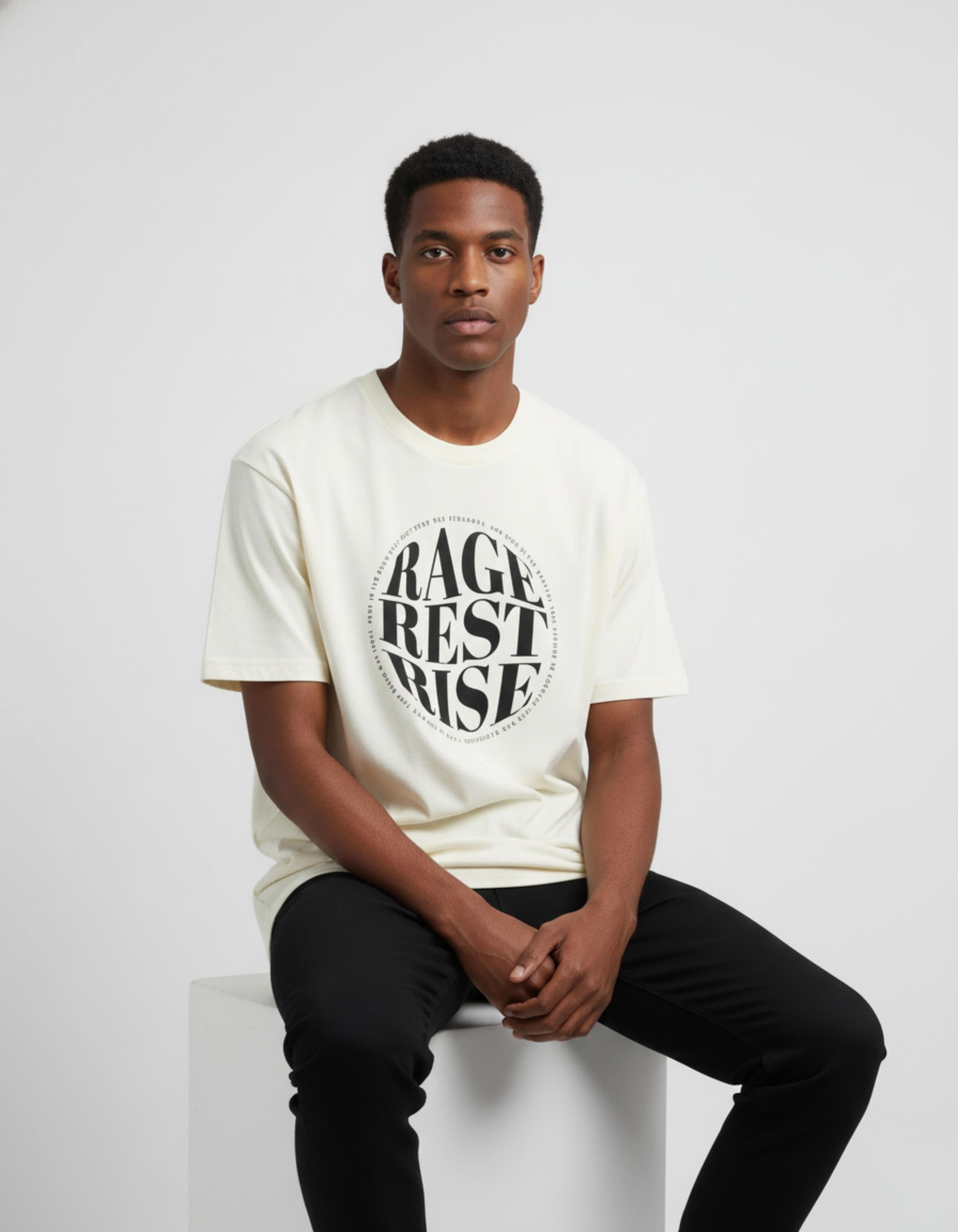 Off White Rage Rest Rise Typography T-Shirt
