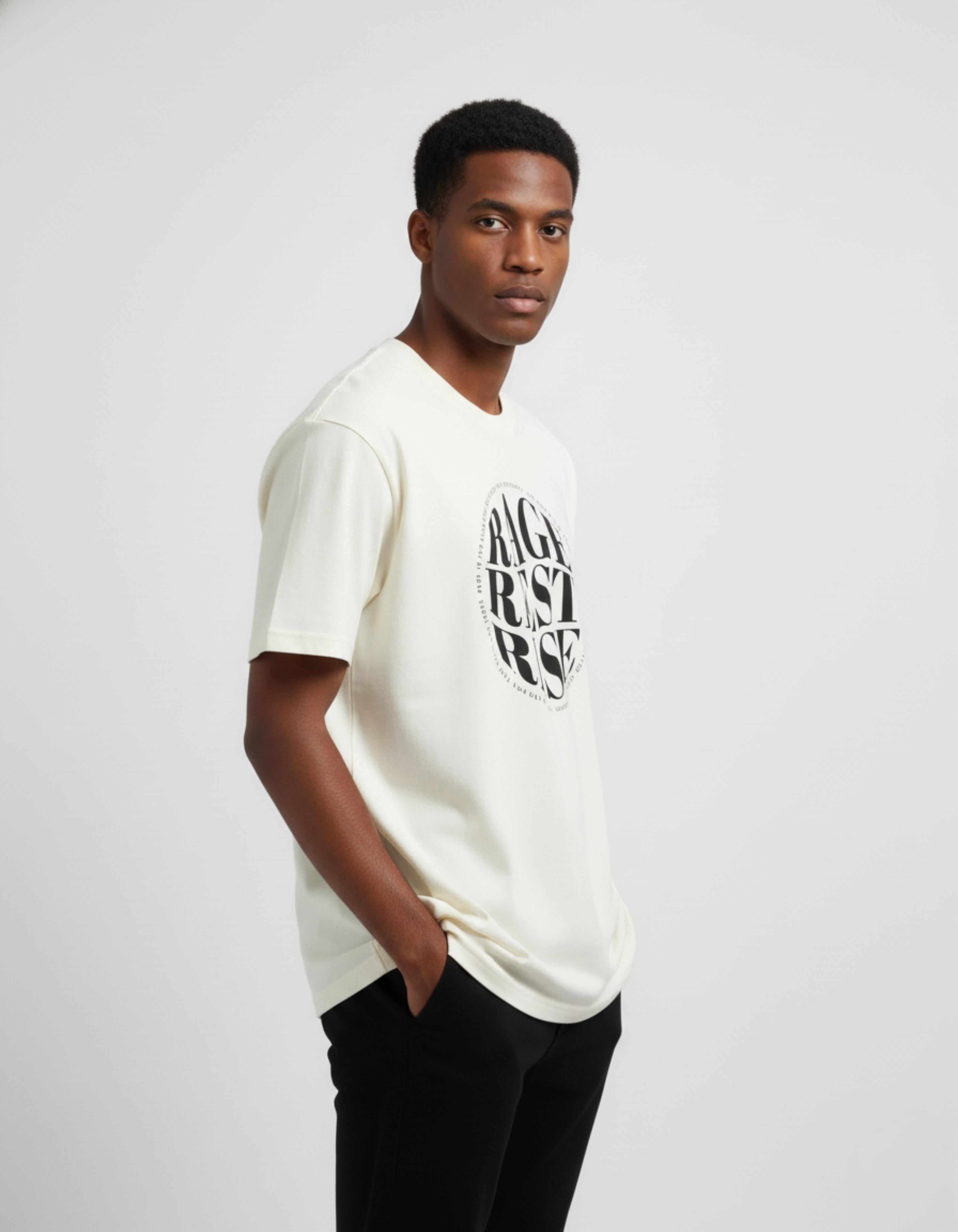 Off White Rage Rest Rise Typography T-Shirt