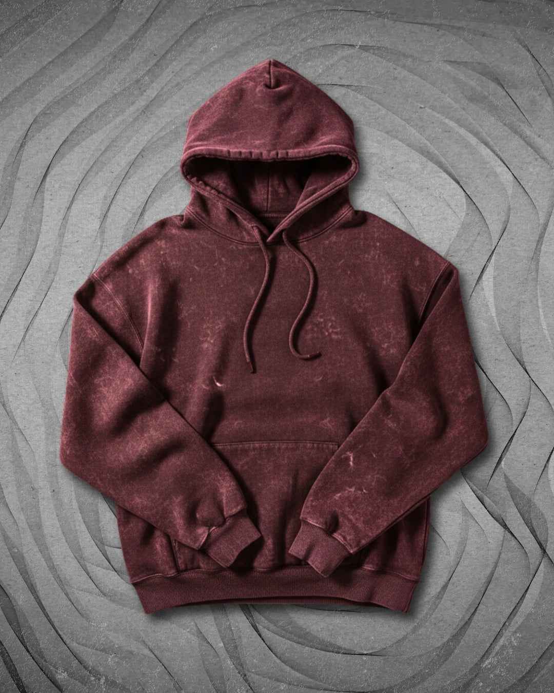 Rustic Ember Oversized Acid Wash Hoodie