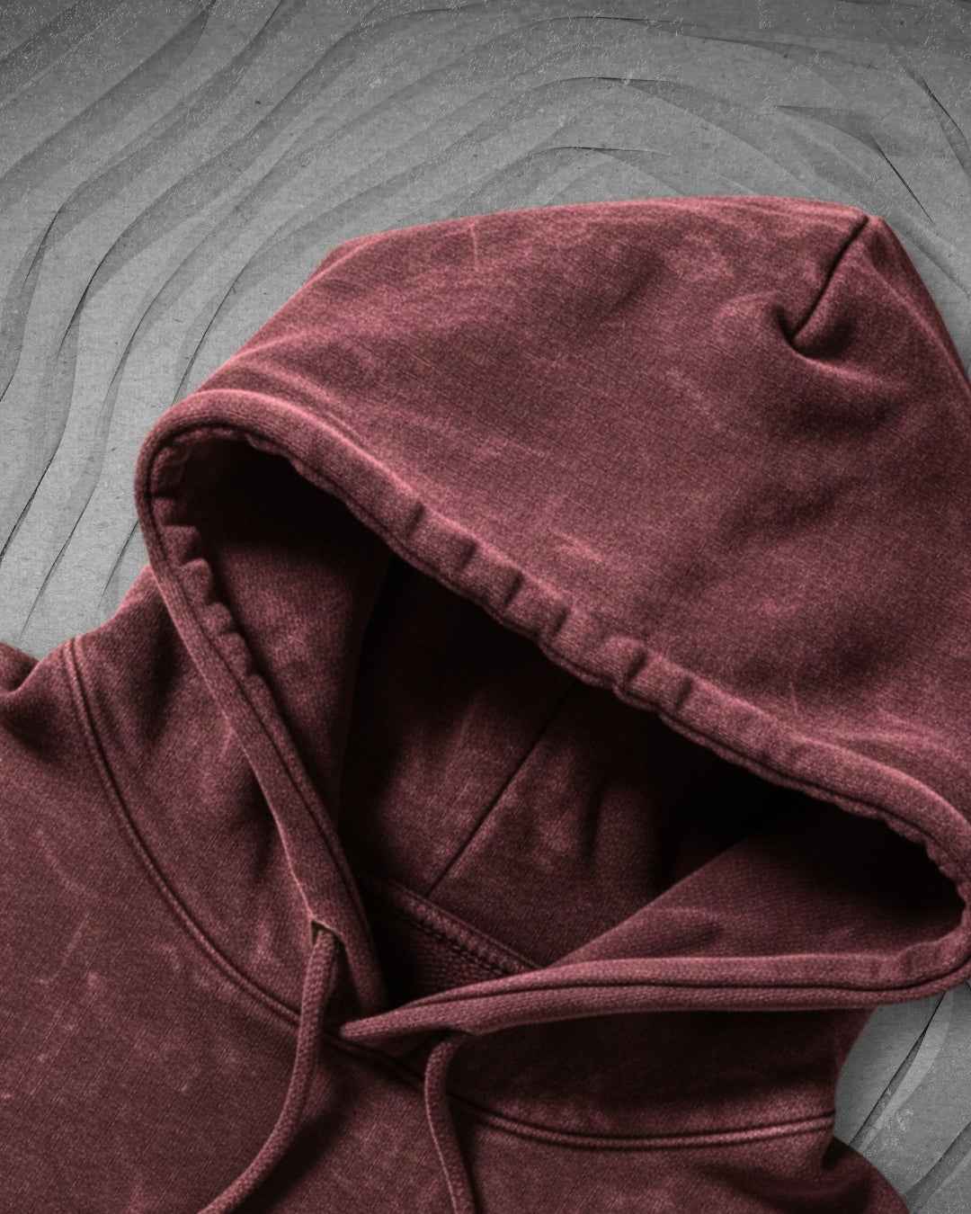 Rustic Ember Oversized Acid Wash Hoodie