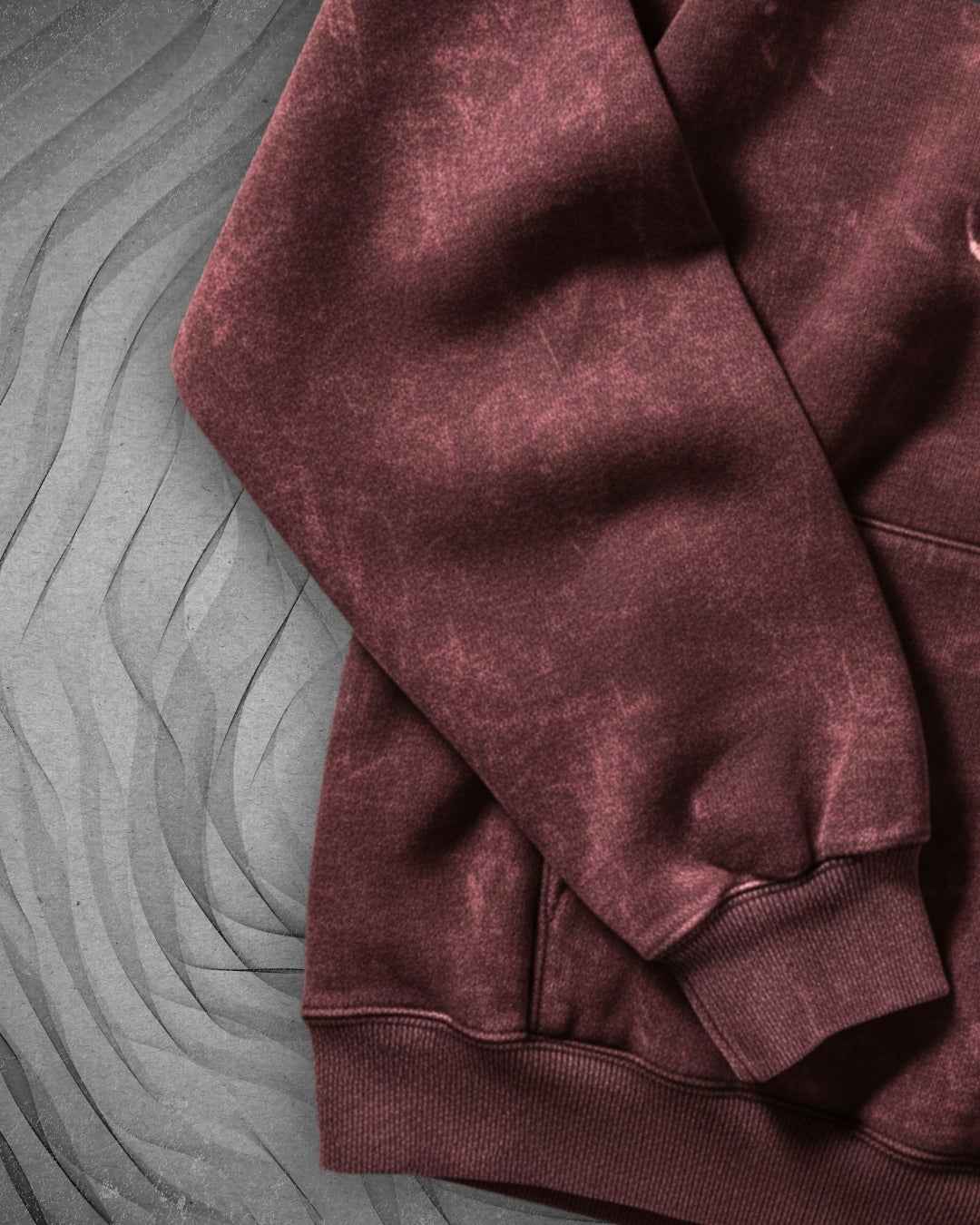 Rustic Ember Oversized Acid Wash Hoodie