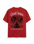 Red Cosmic World Printed T-Shirt