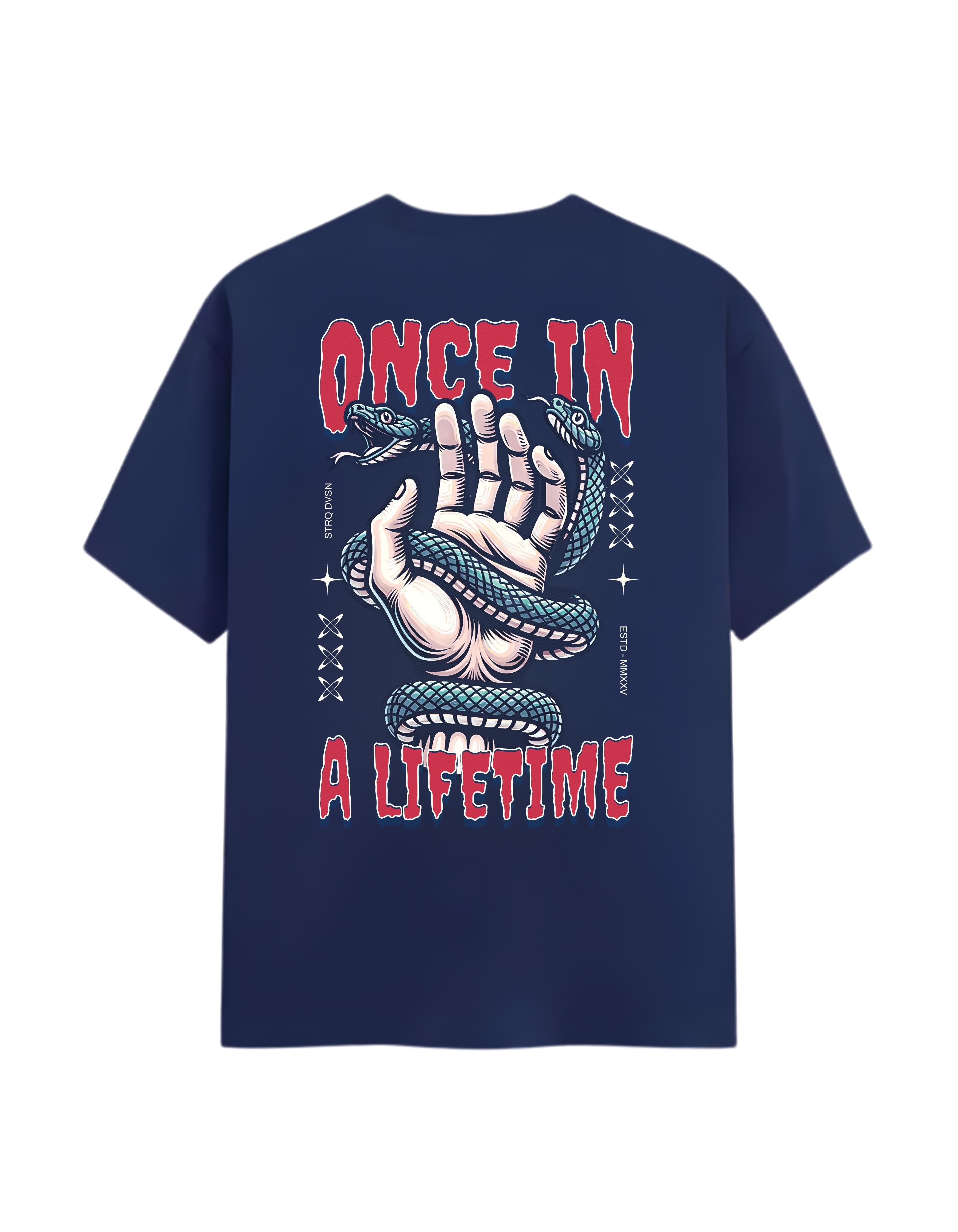 Royal Blue Once In a Lifetime Printed T-Shirt