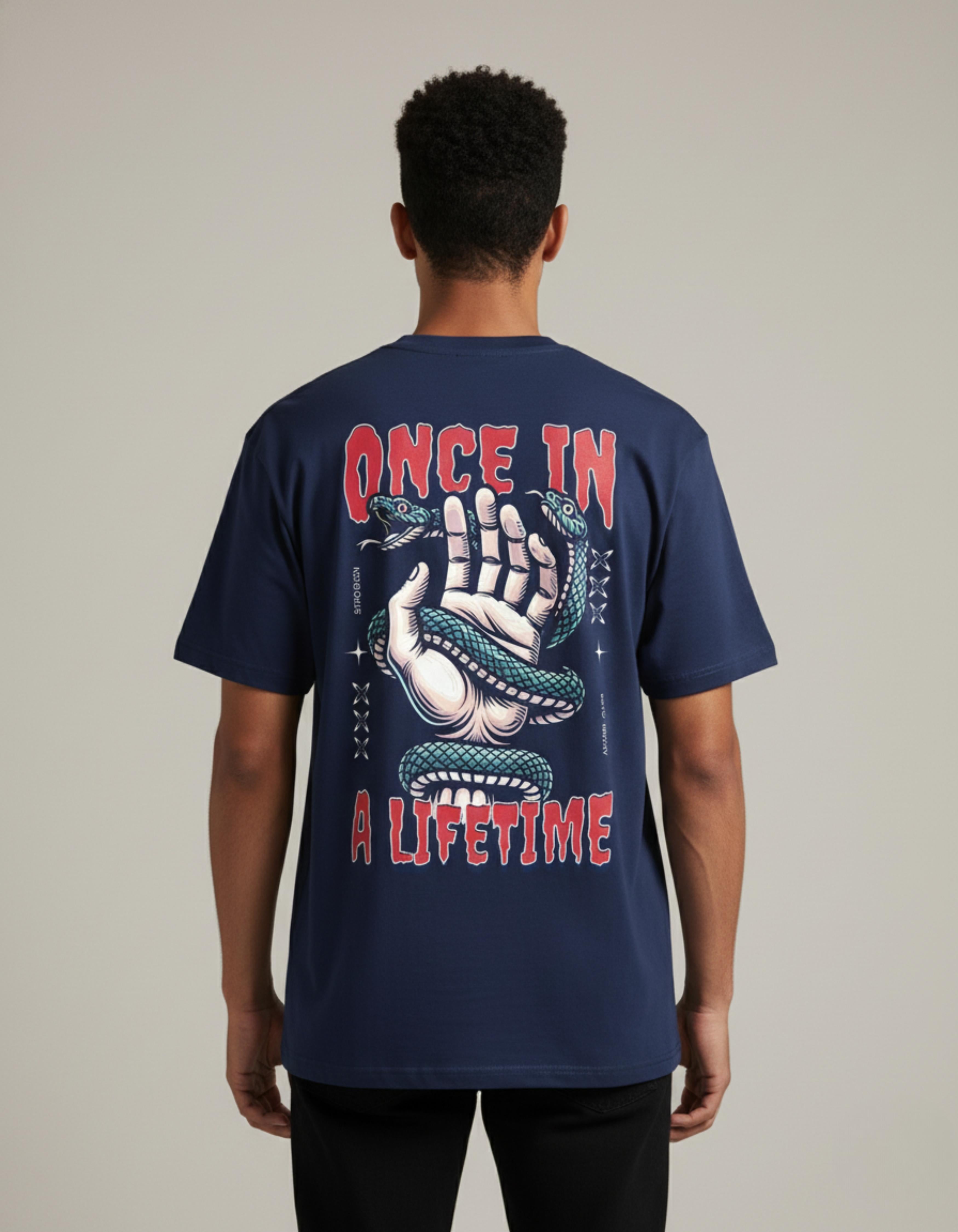 Royal Blue Once In a Lifetime Printed T-Shirt