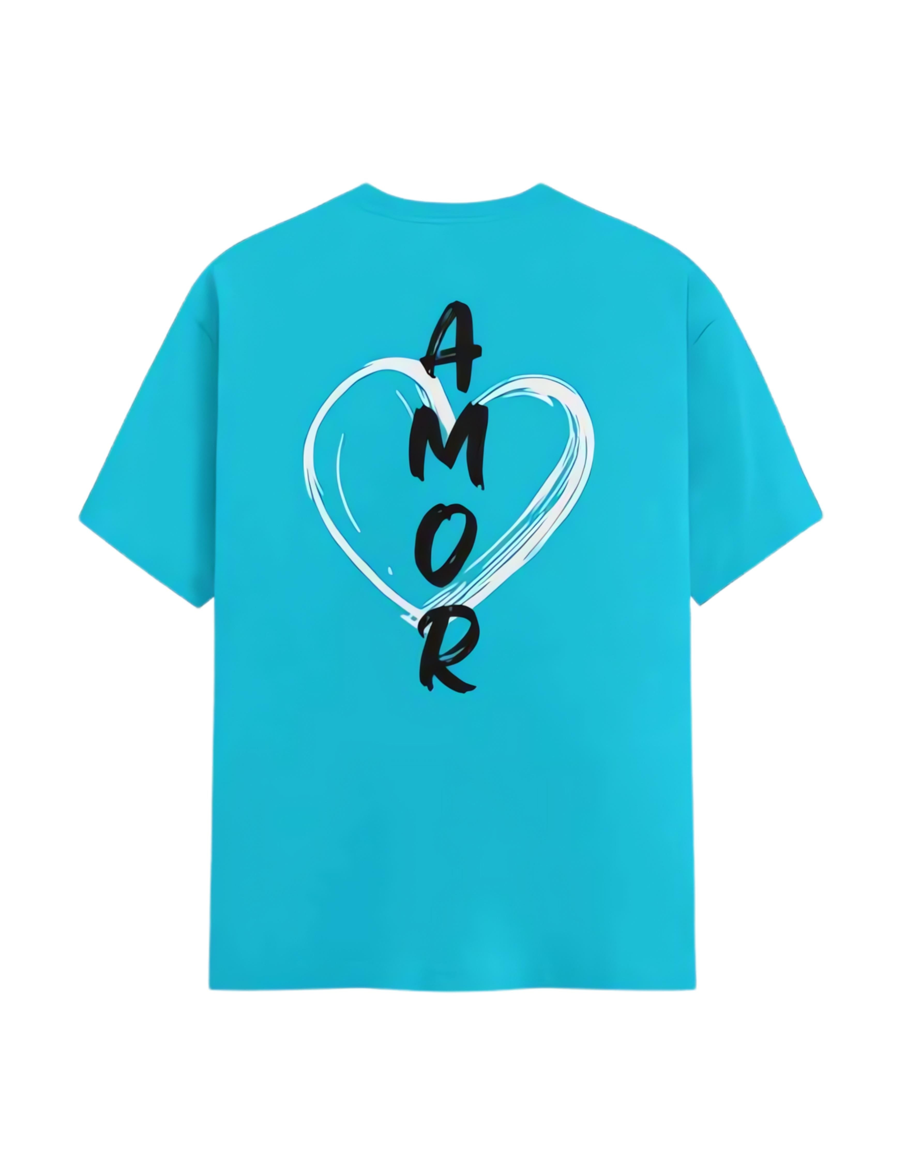 Sky Blue Amor Printed T-Shirt