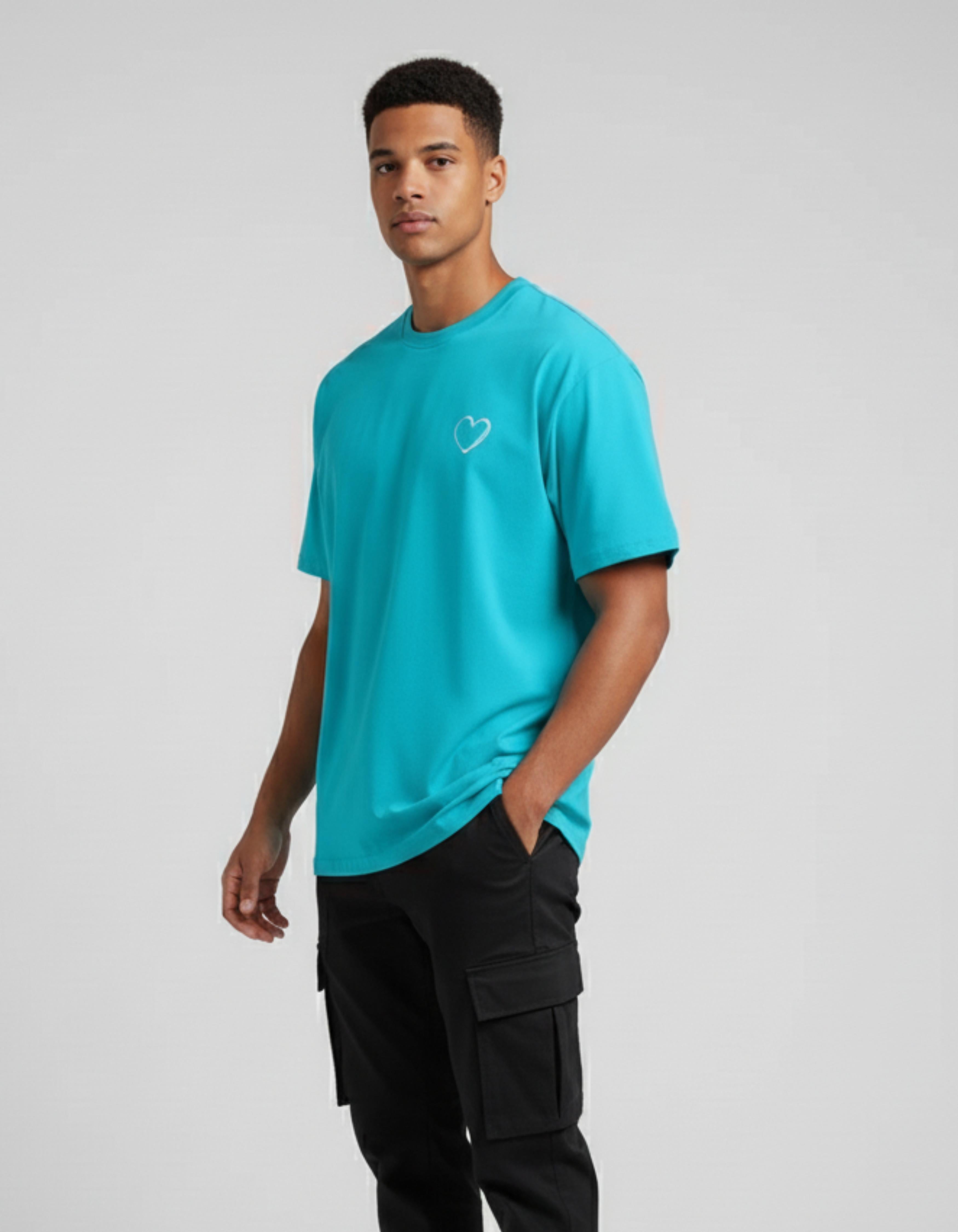 Sky Blue Amor Printed T-Shirt