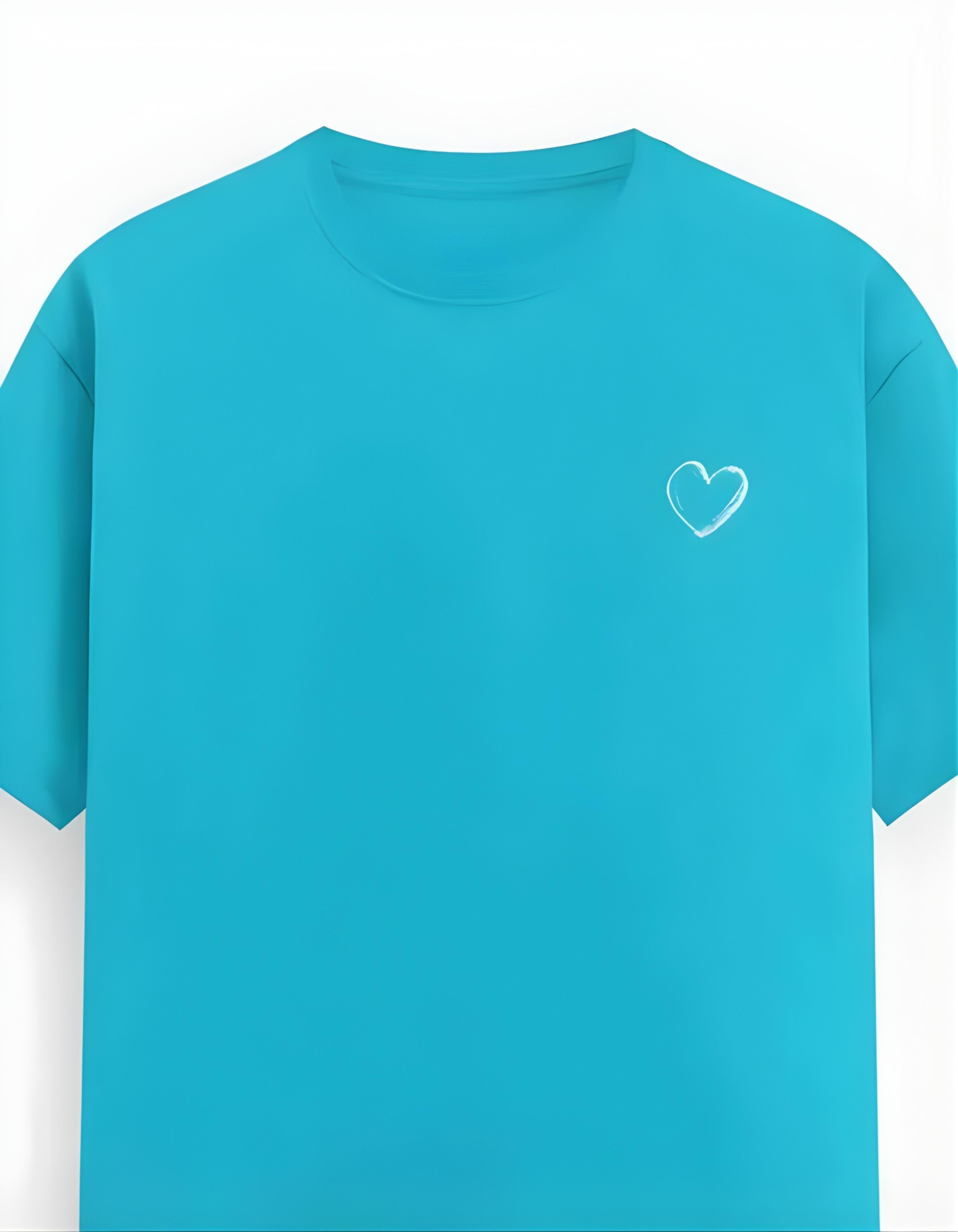 Sky Blue Amor Printed T-Shirt