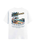 White California Beach Resort Printed T-Shirt