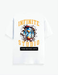 White Infinite Studio Printed T-Shirt