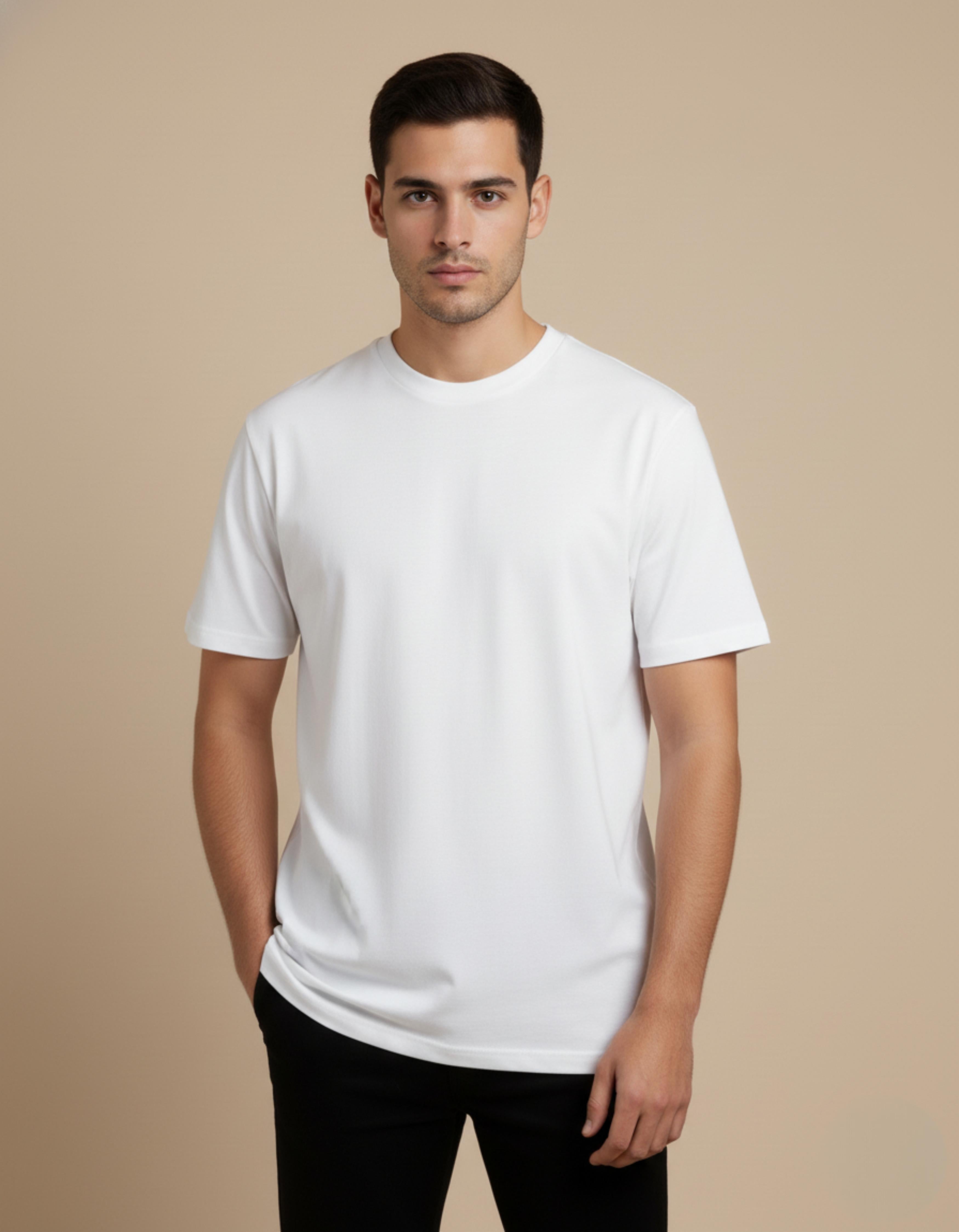 White Infinite Studio Printed T-Shirt