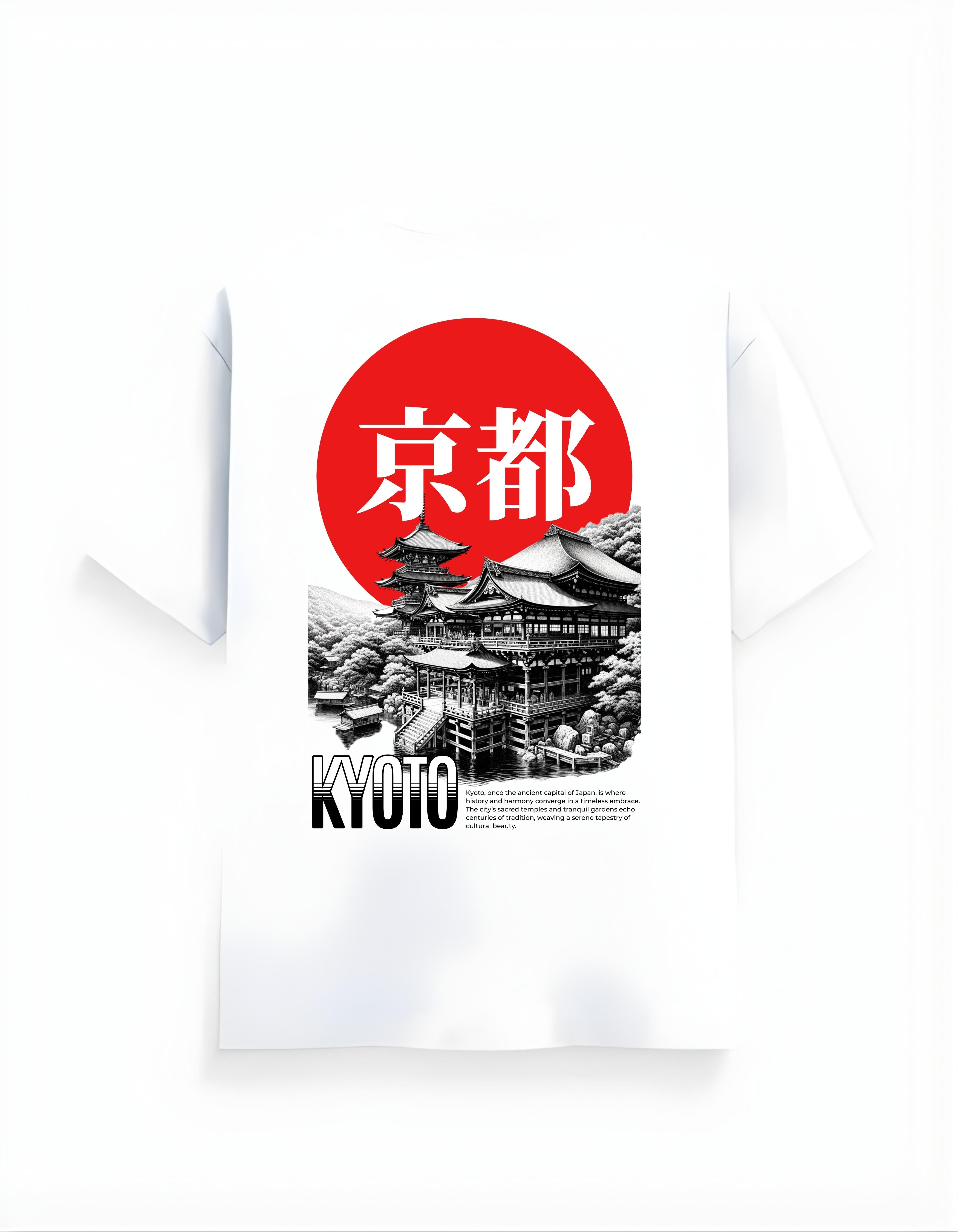 White Kyoto Printed T-Shirt