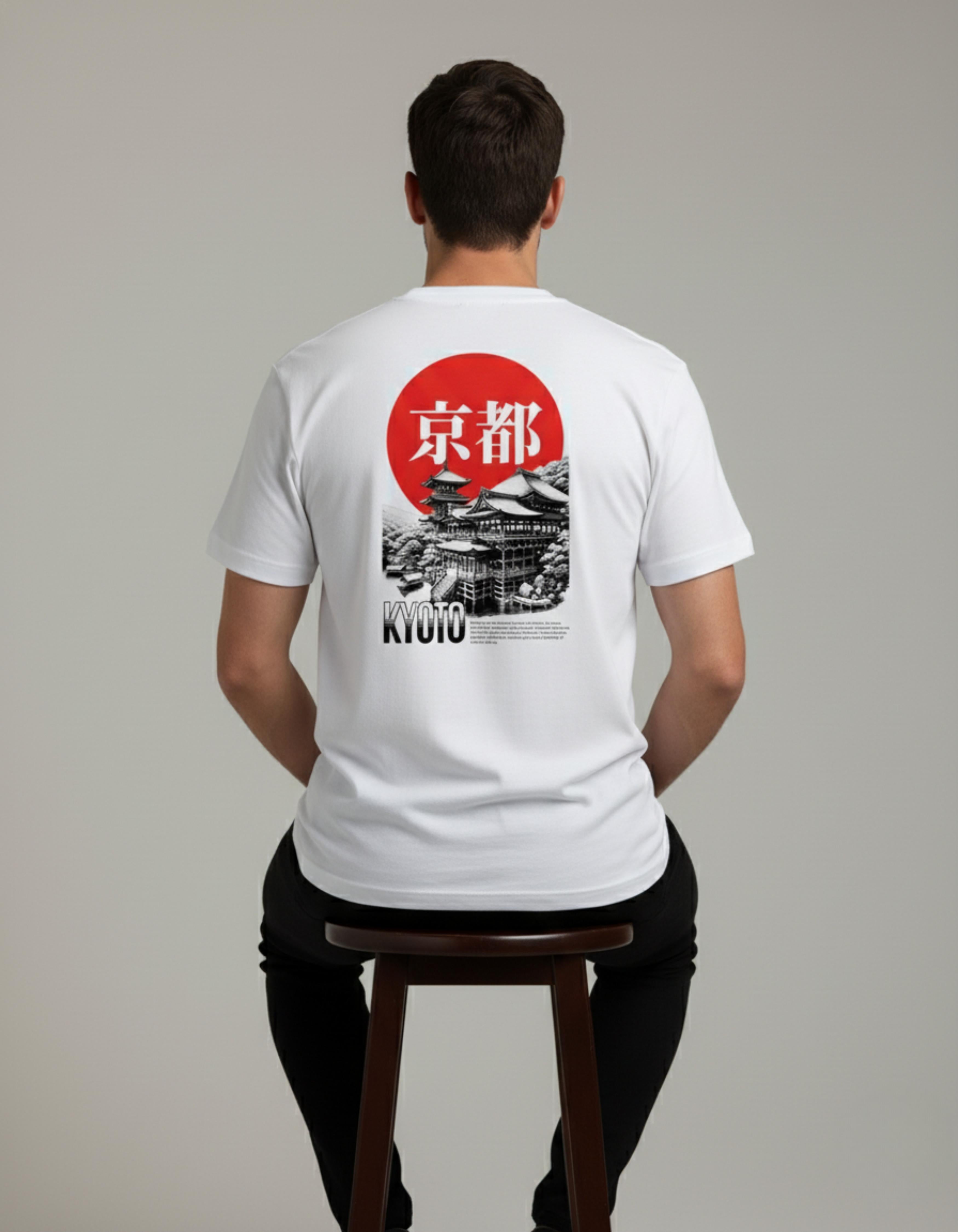 White Kyoto Printed T-Shirt