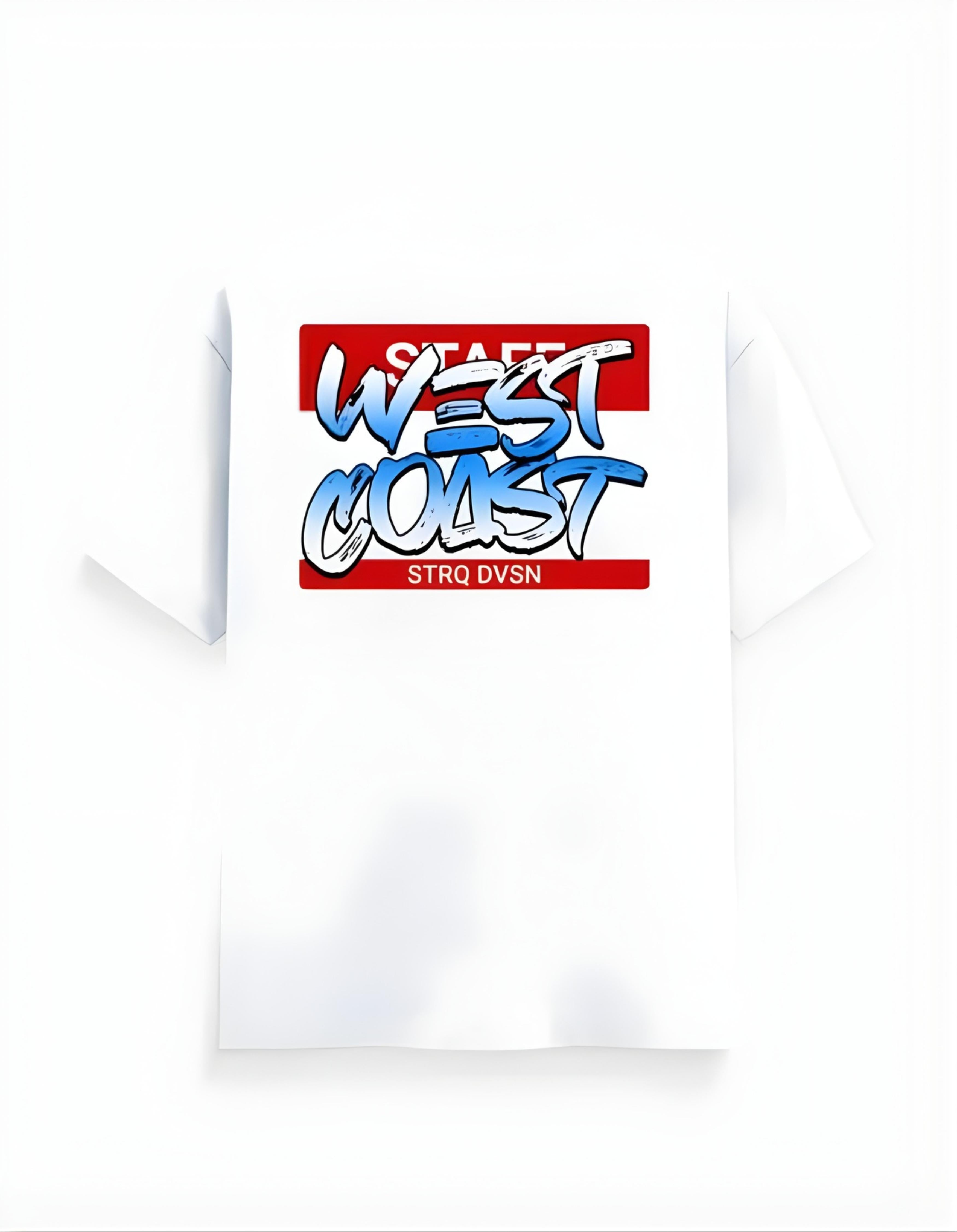 White West Coast Typography T-Shirt