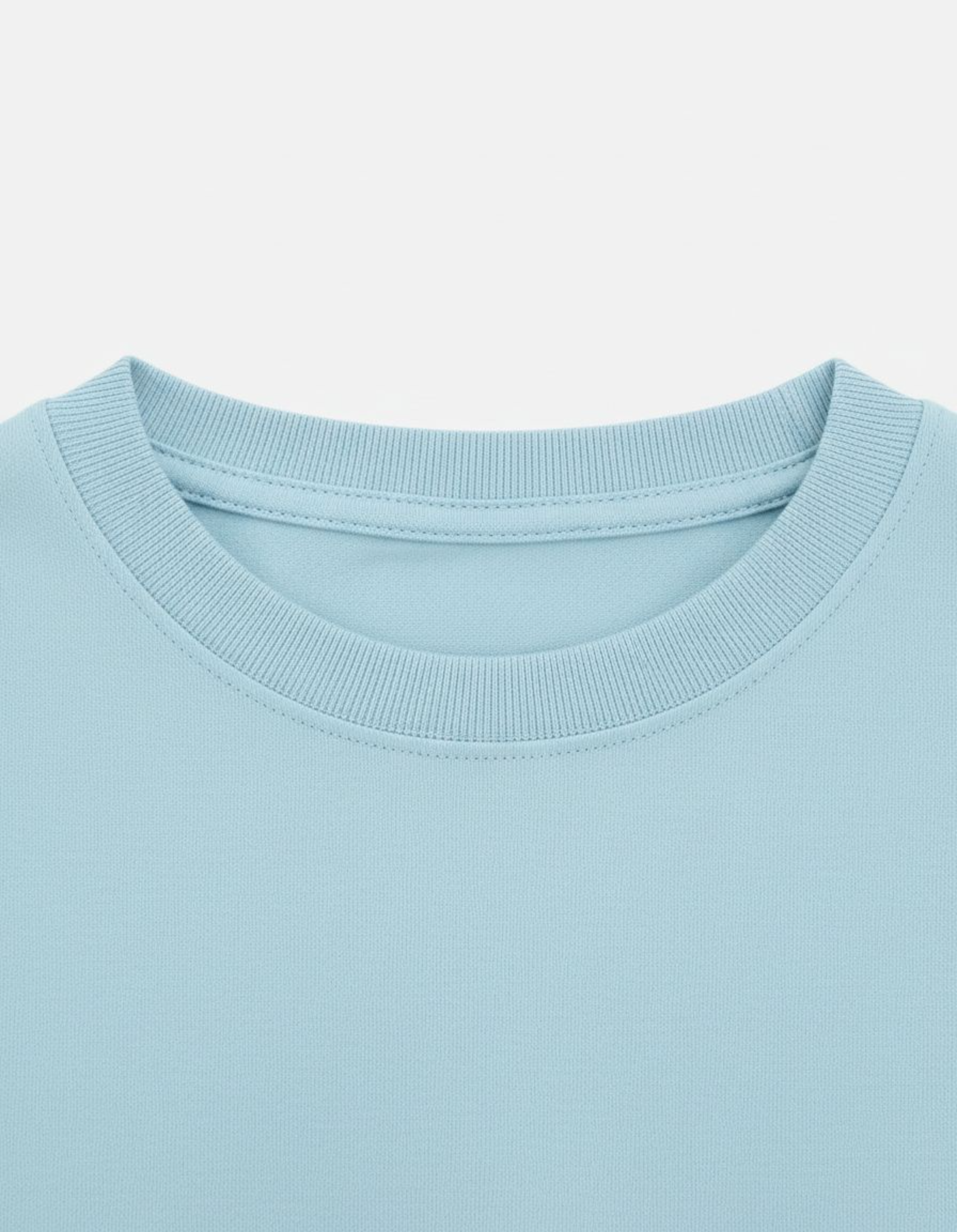 Solid Baby Blue Regular Fit T-Shirt