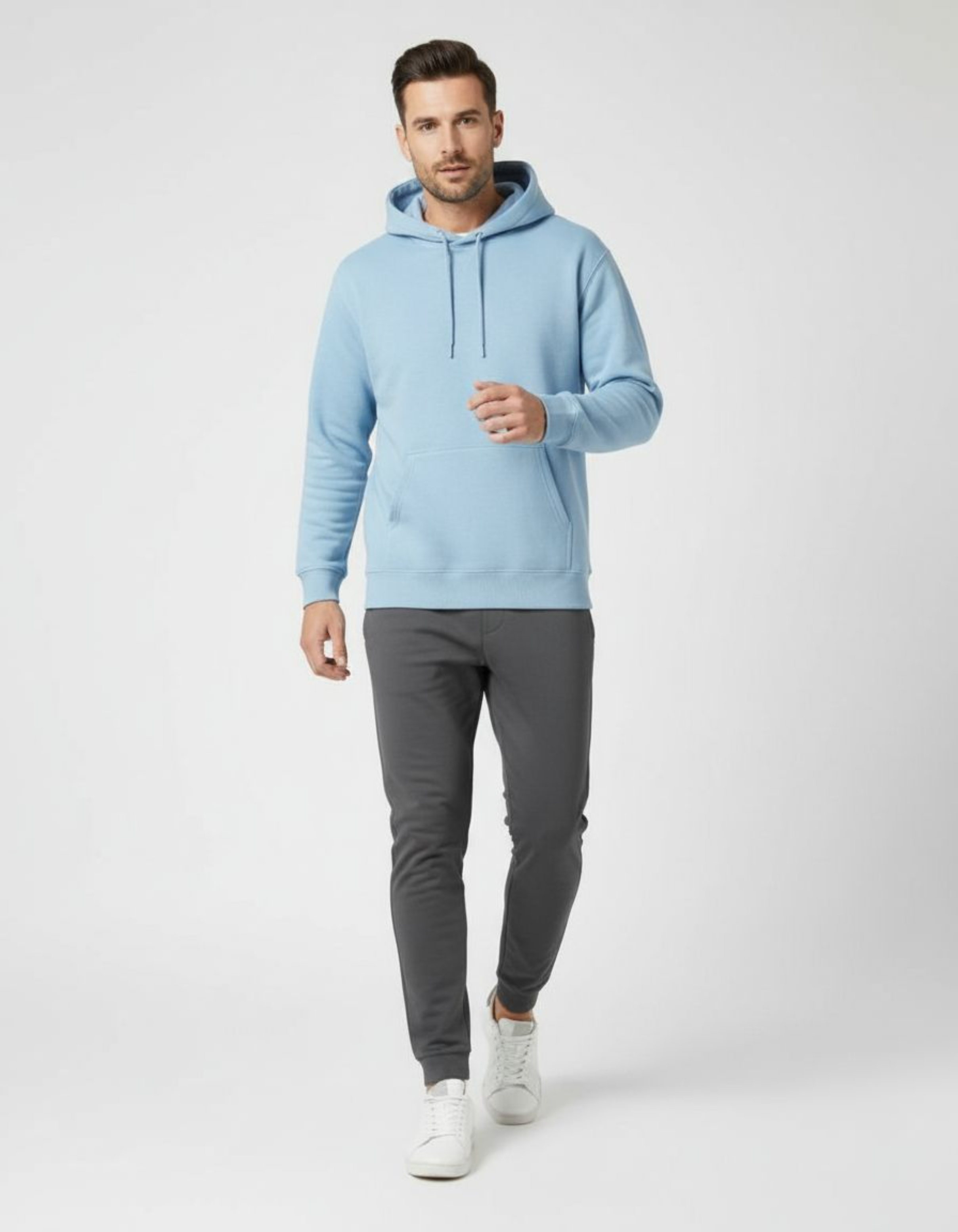 Solid Baby Blue Hoodie