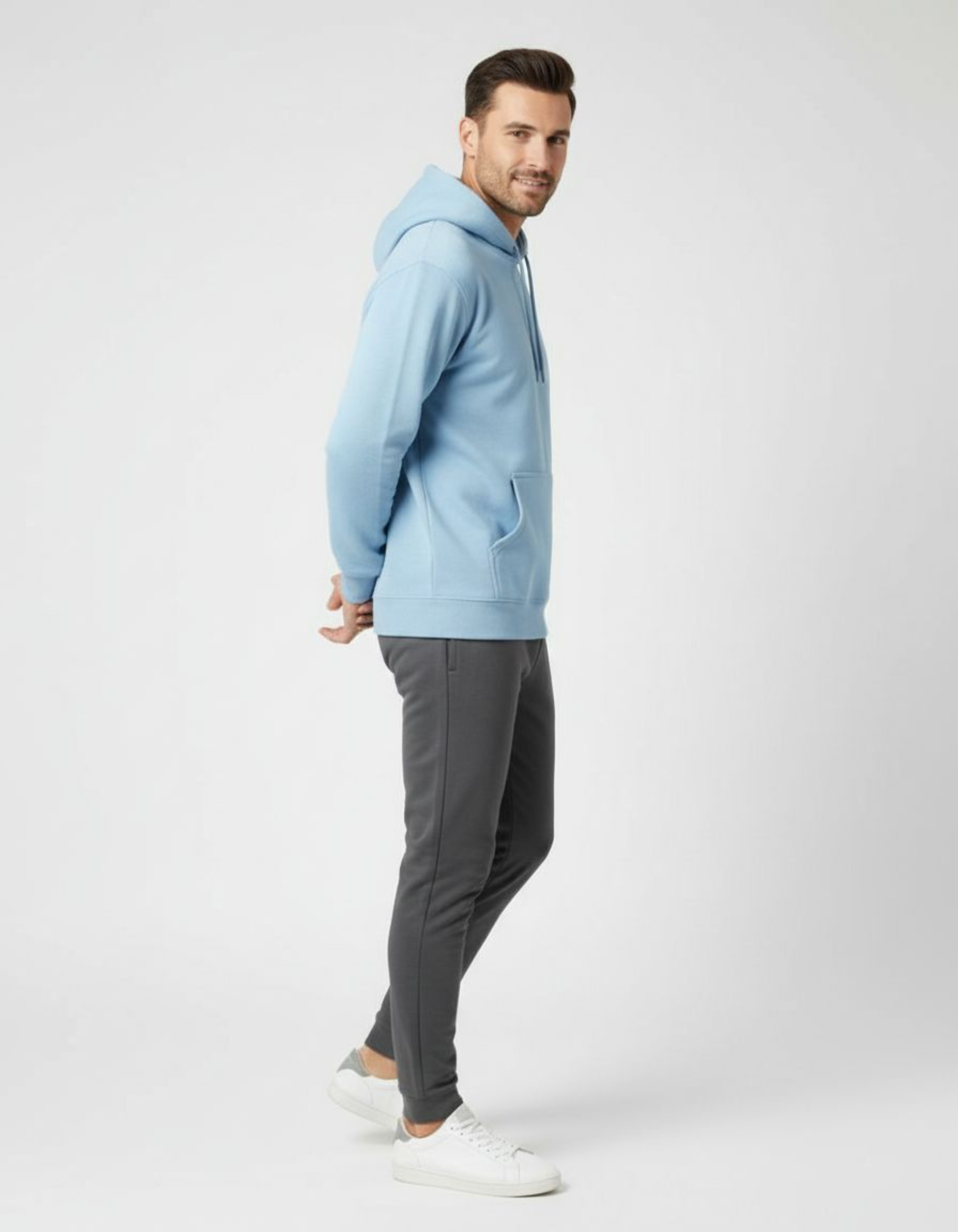 Solid Baby Blue Hoodie