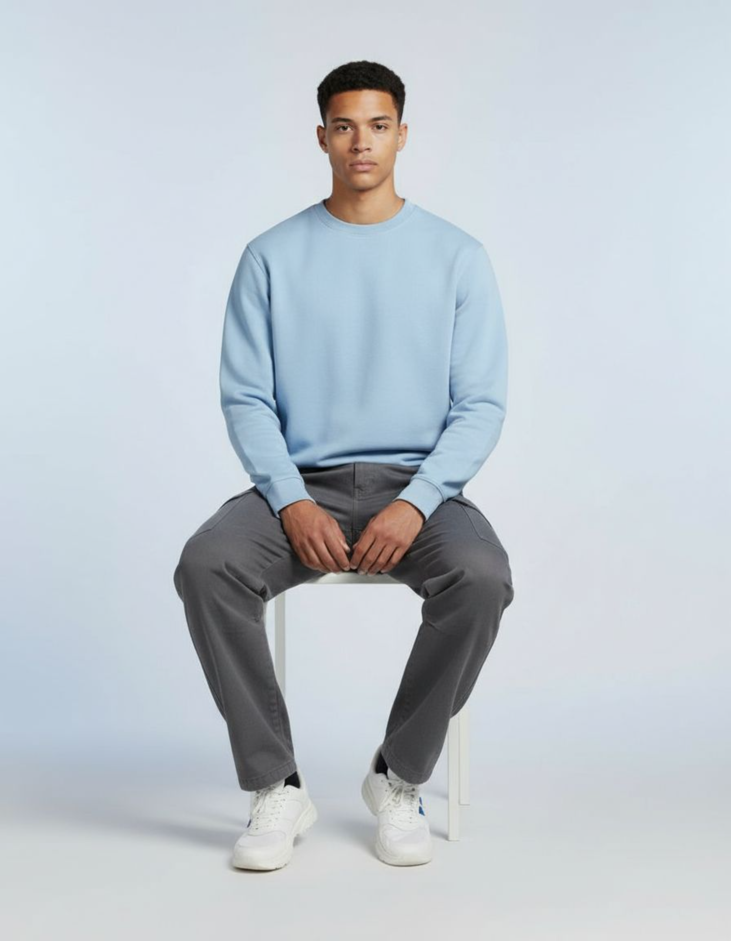 Solid Baby Blue Sweatshirt