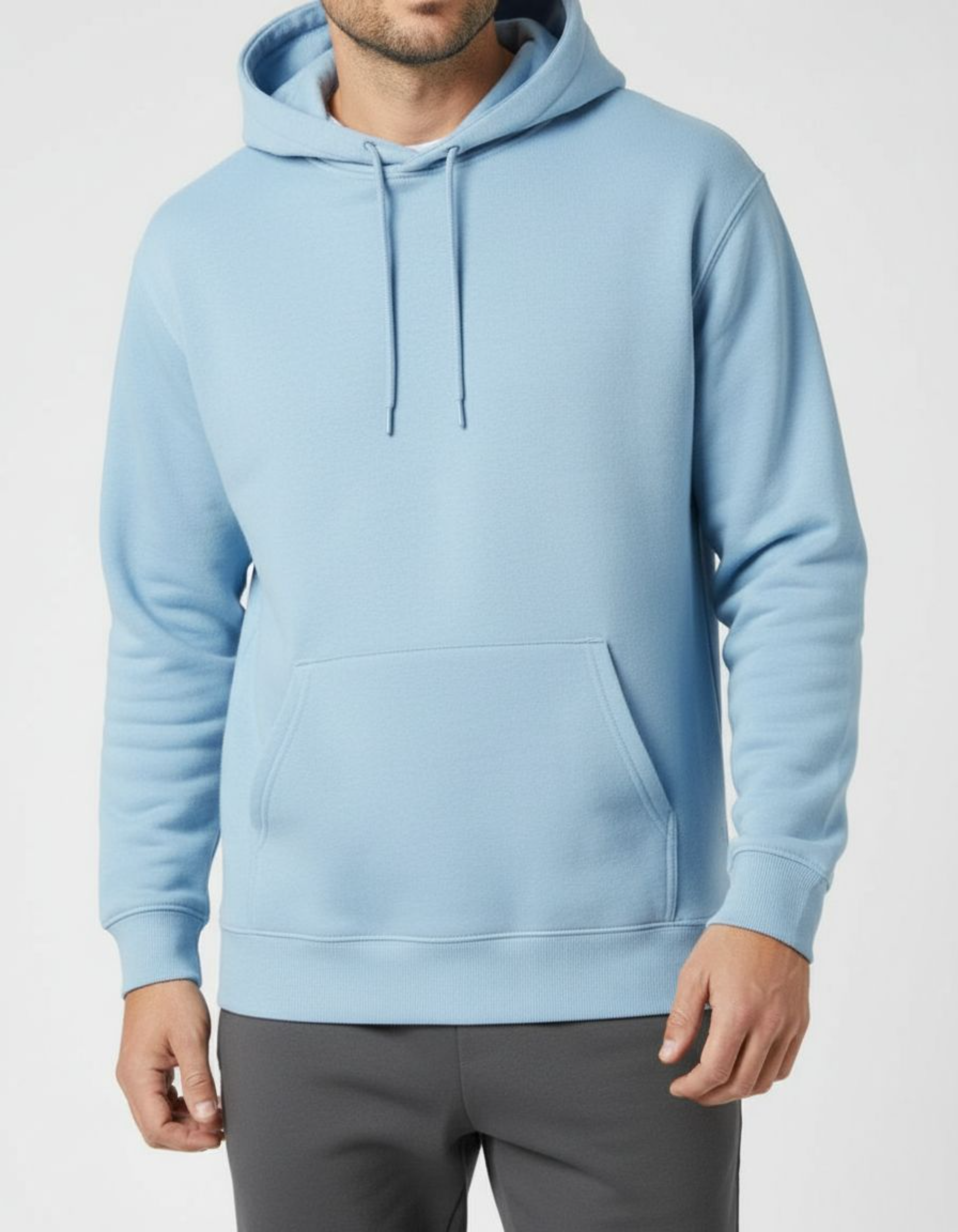 Solid Baby Blue Hoodie