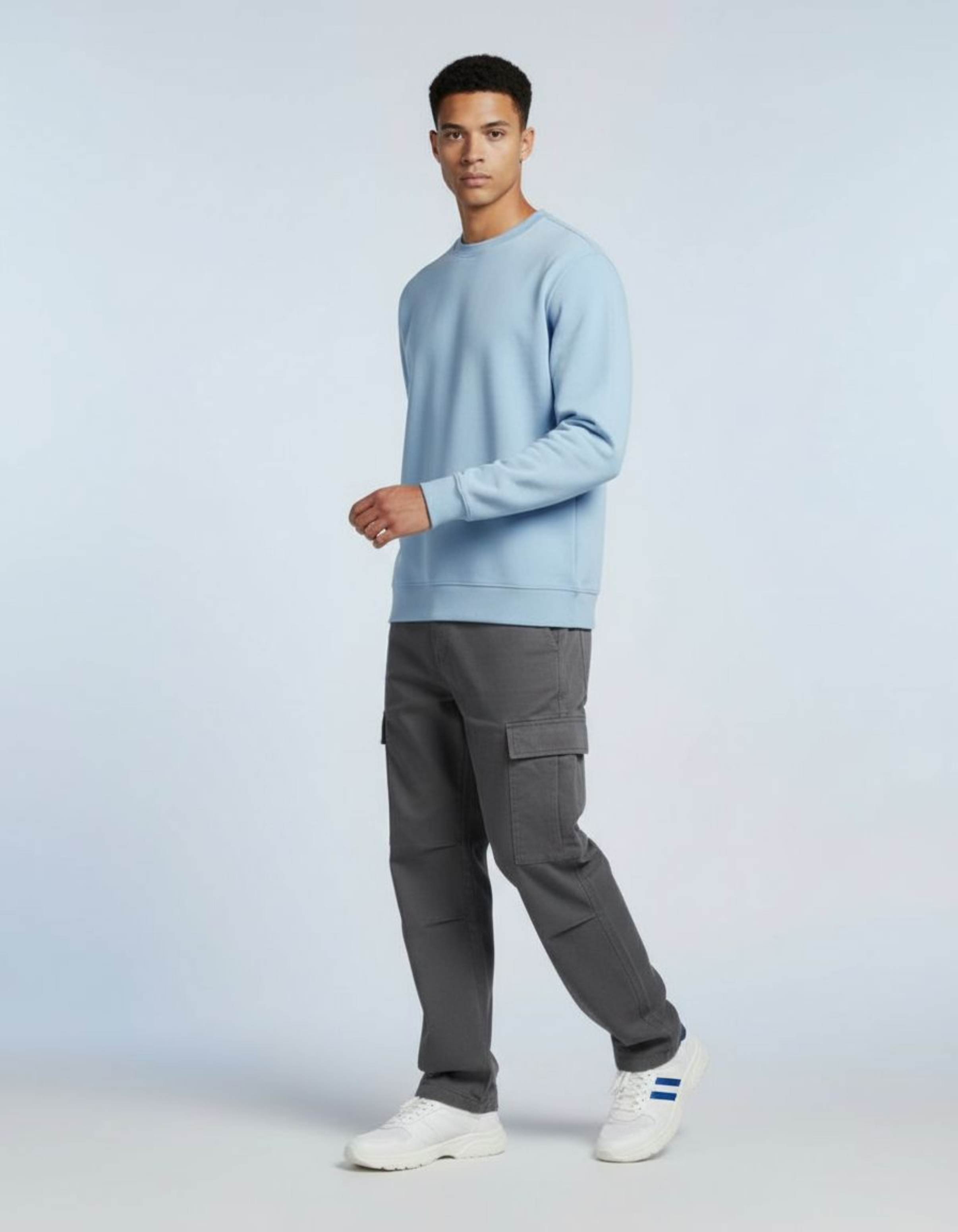 Solid Baby Blue Sweatshirt