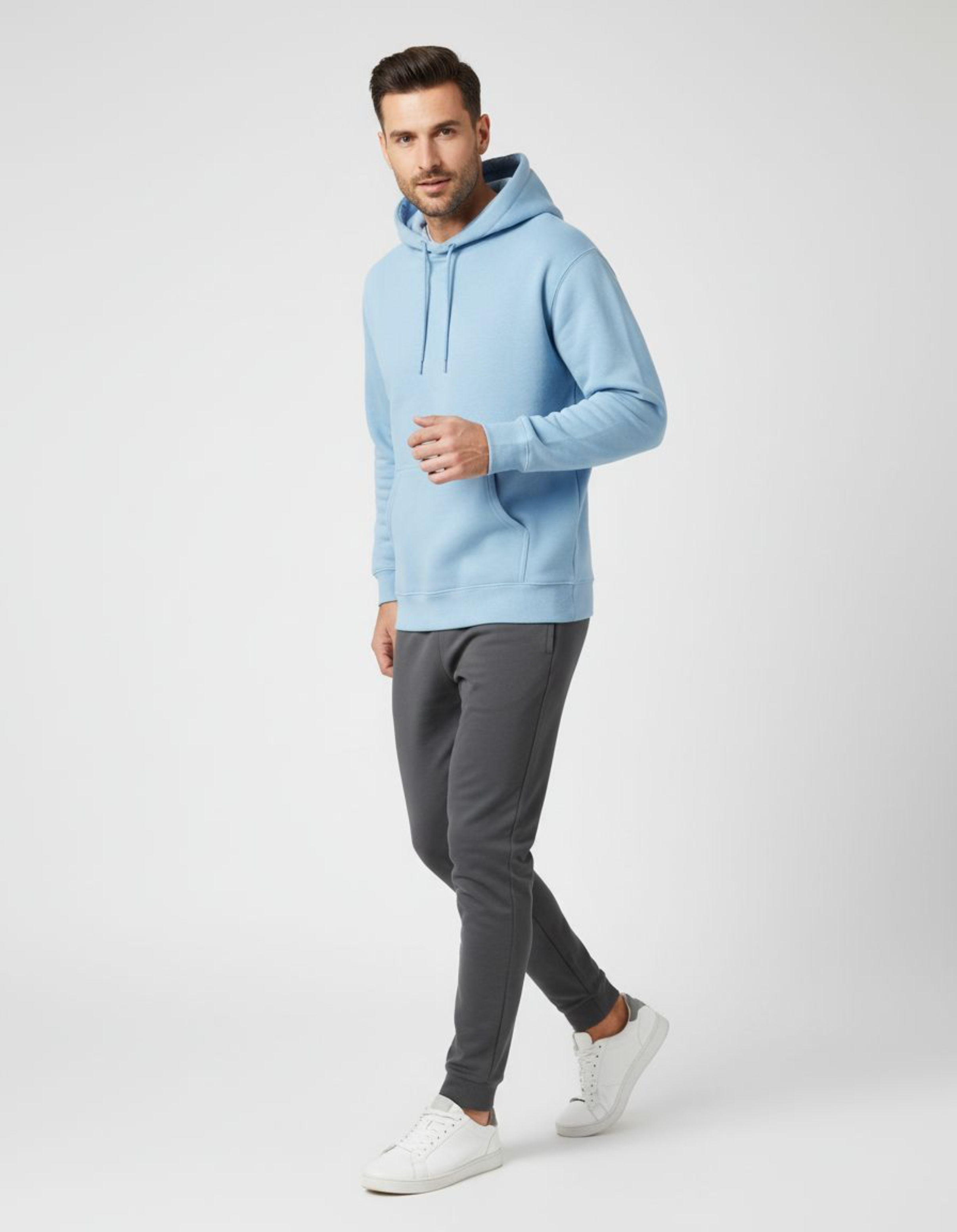 Solid Baby Blue Hoodie