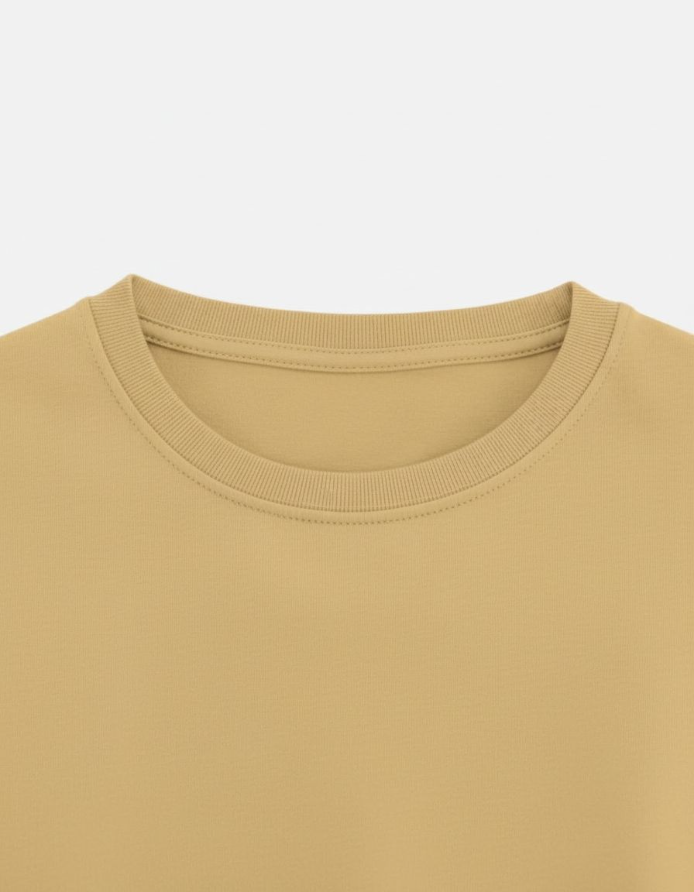 Solid Beige Regular Fit T-Shirt