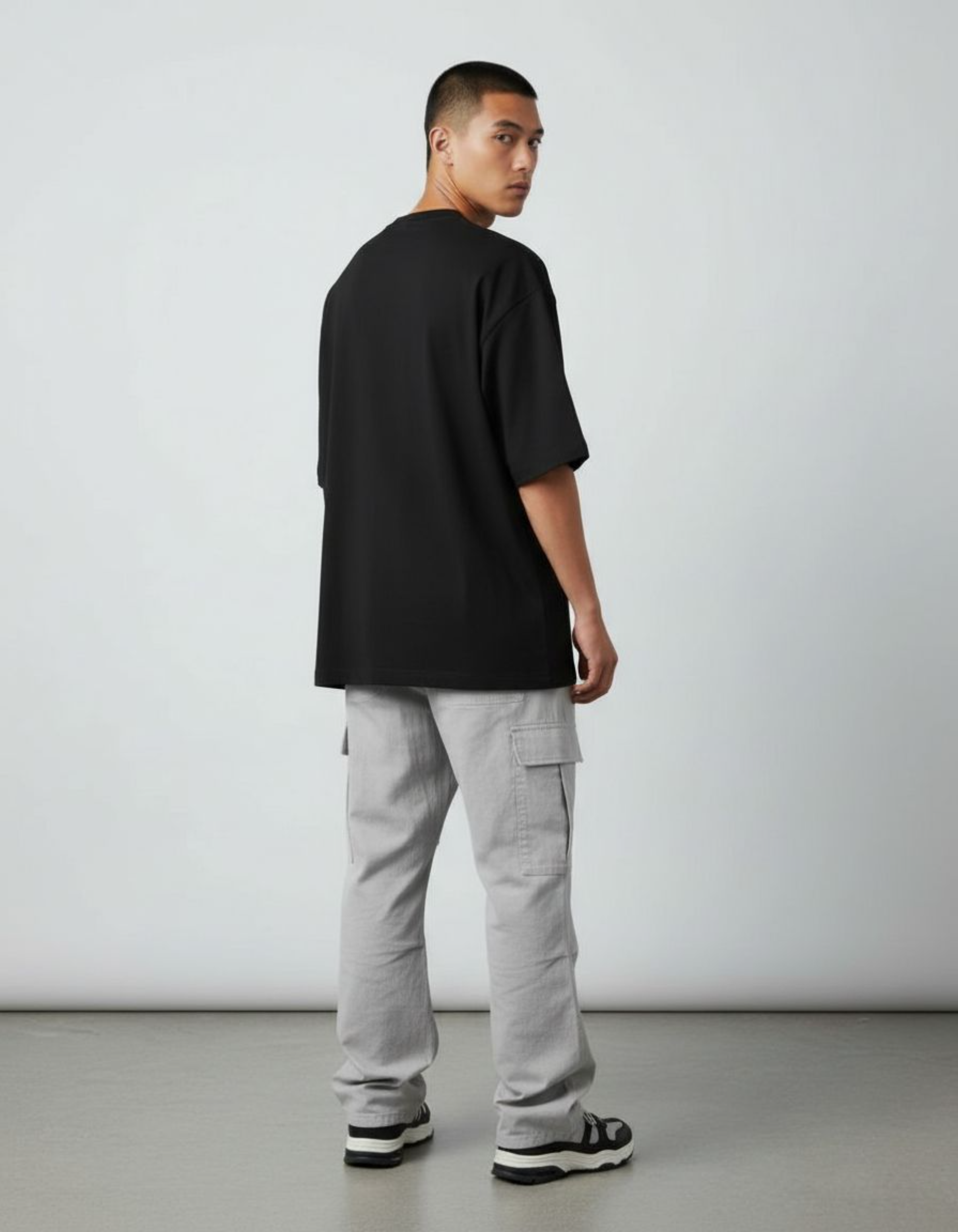 Solid Black Oversized T-Shirt