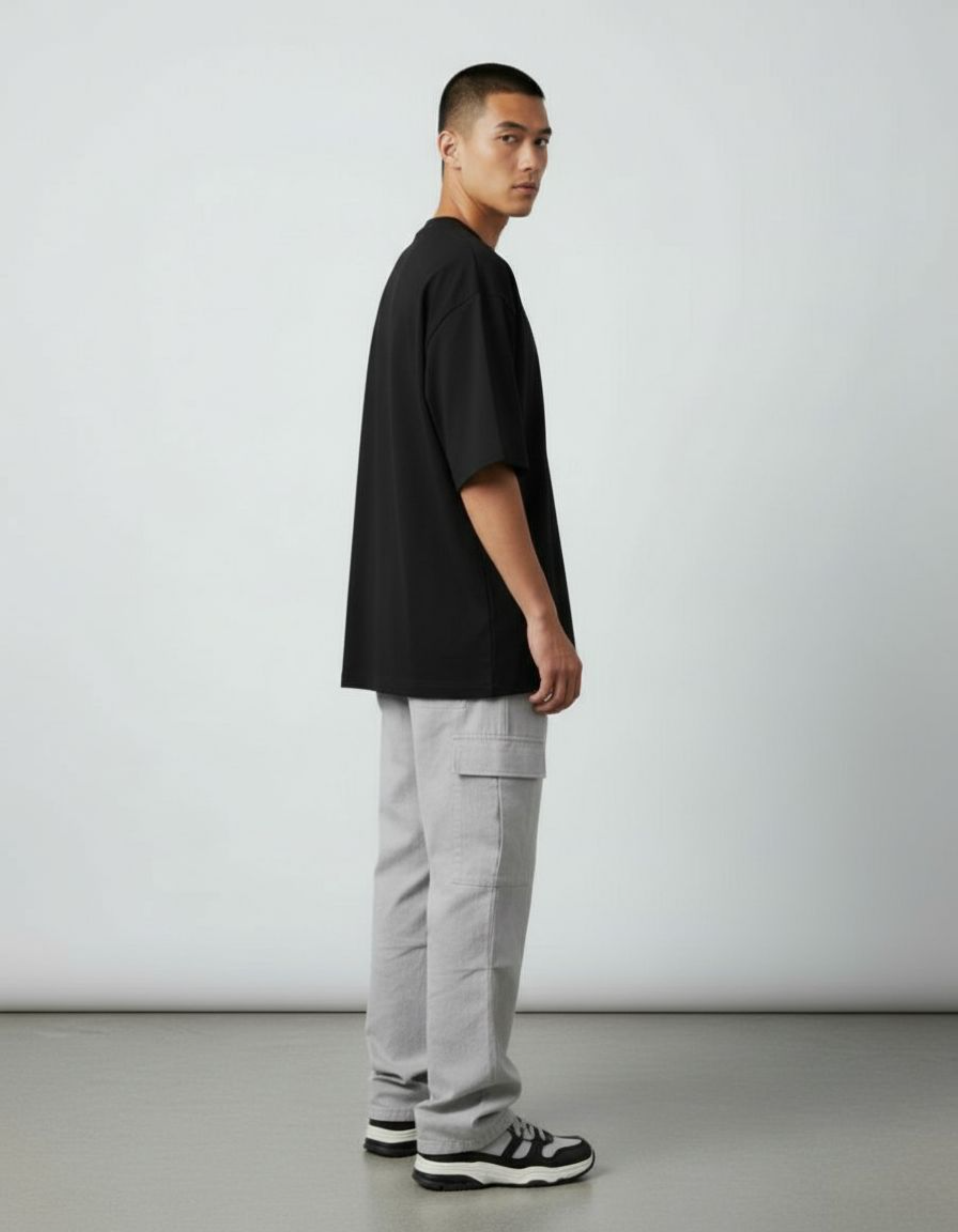 Solid Black Oversized T-Shirt
