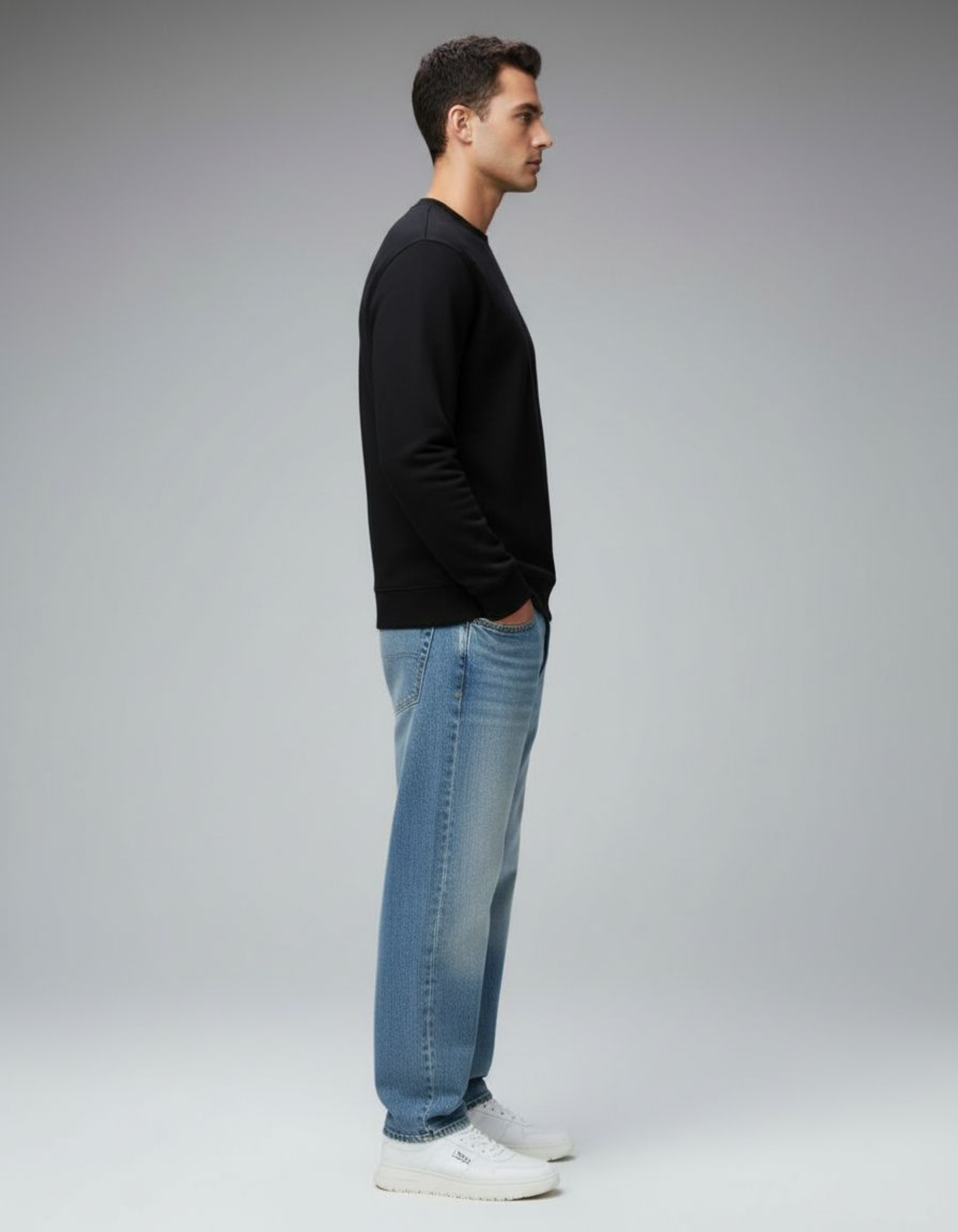 Solid Black Sweatshirt